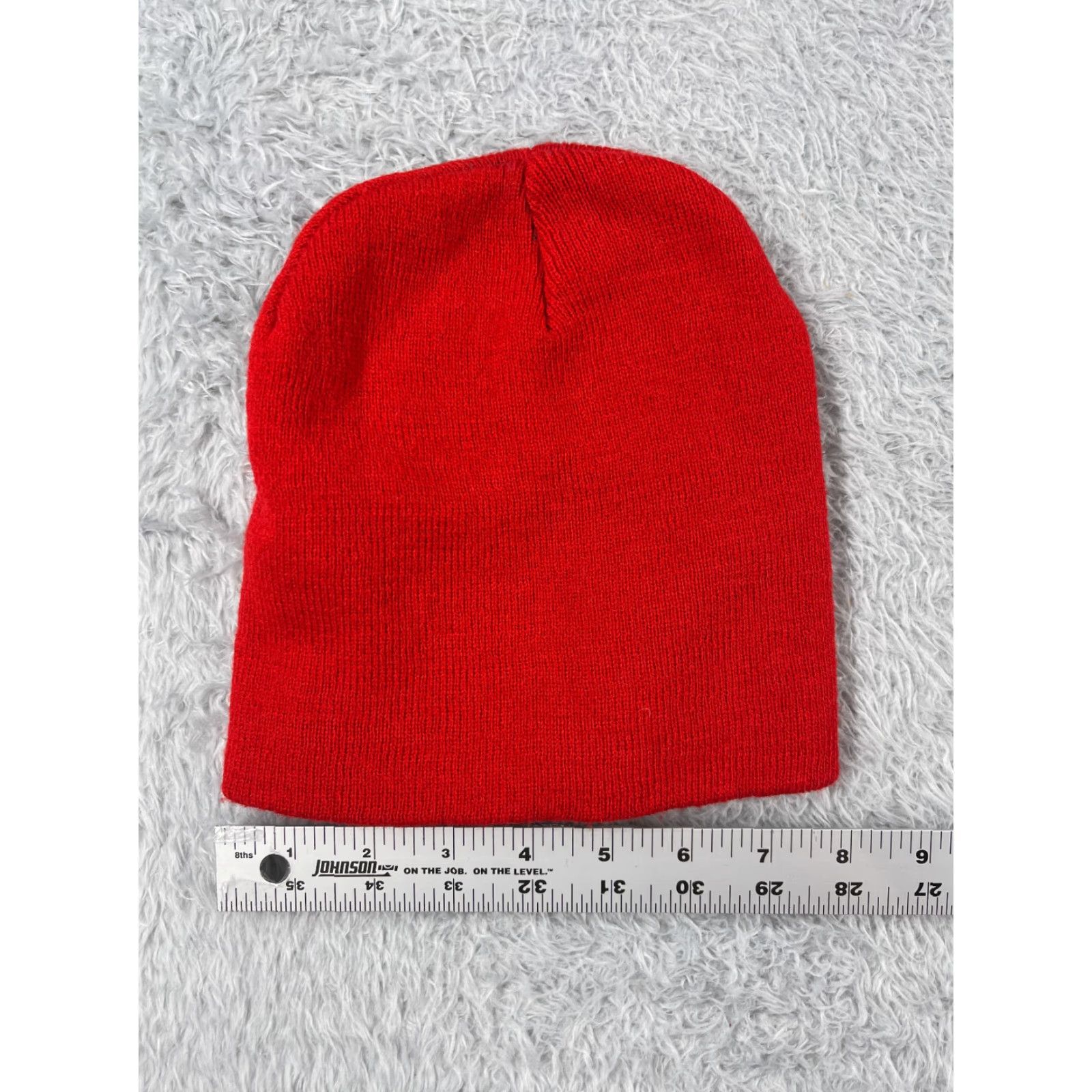 Logo 7 SSM Beanie Toque Adult One Size Red Knit Embroidered Logo Acrylic Ski Outdoors Size ONE SIZE - 3 Thumbnail