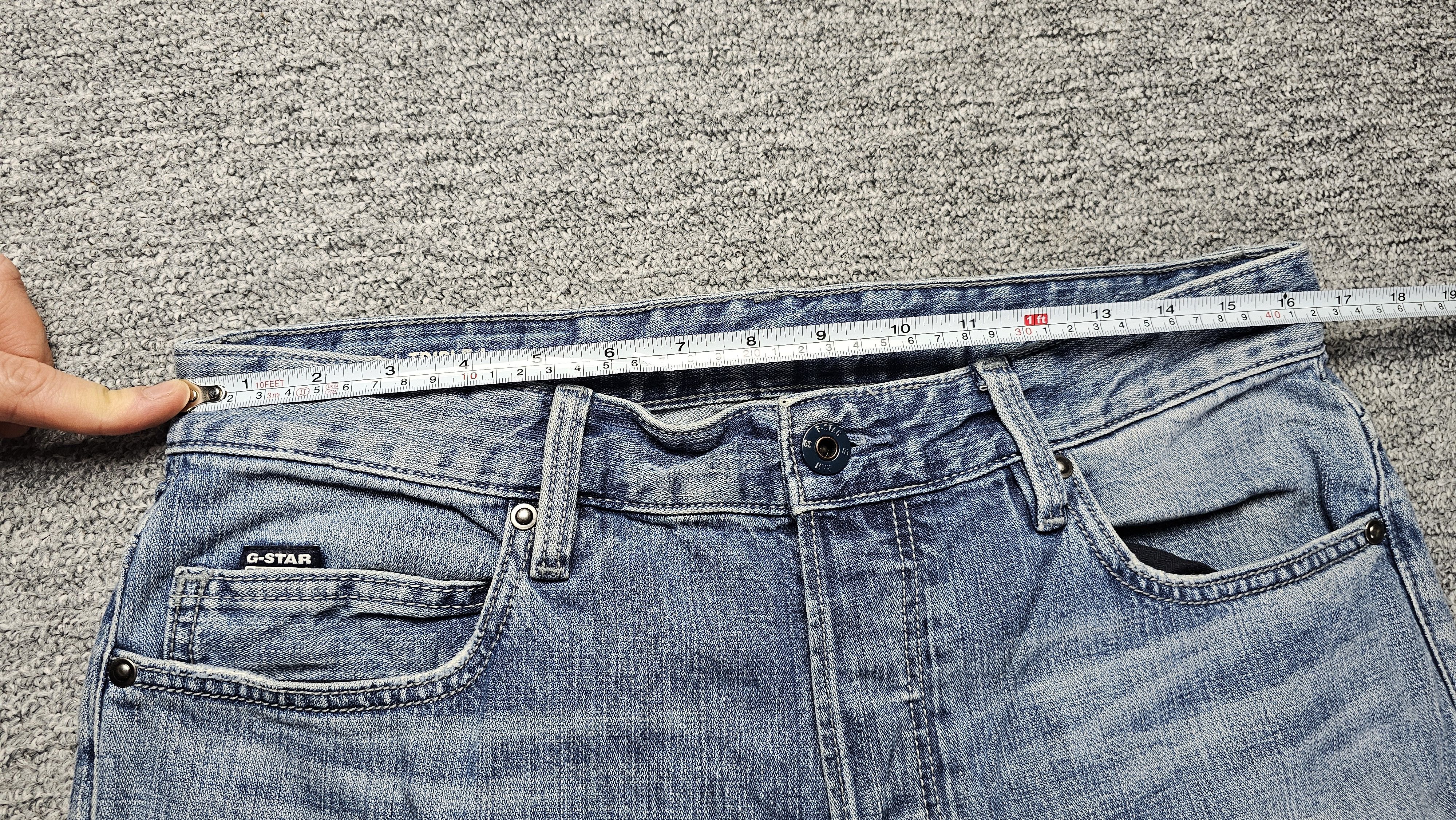 G-Star G-Star Raw Triple A Straight Faded Light Wash Denim W33 L34 Size US 33 - 11 Thumbnail