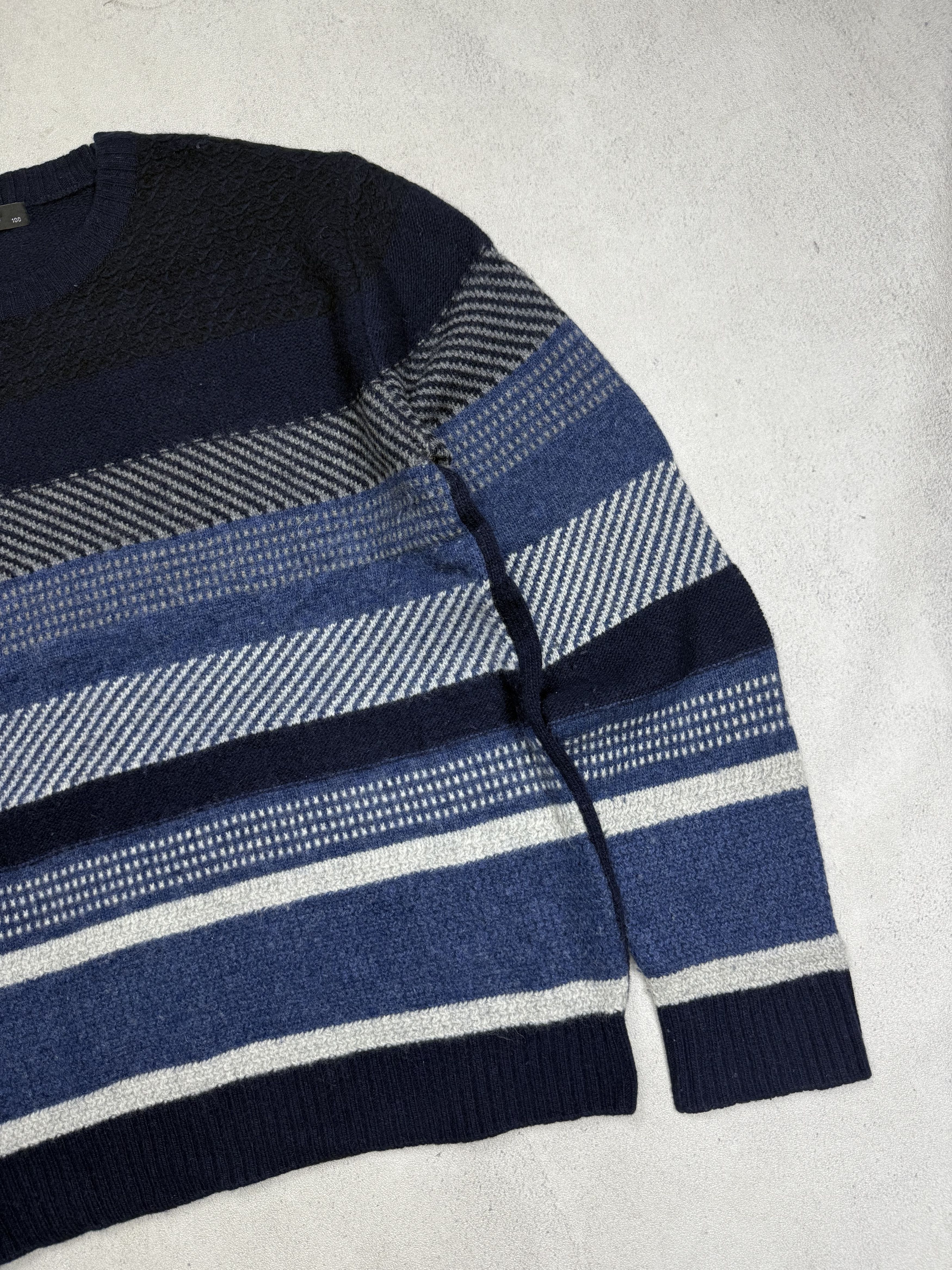Japanese Brand SIEG Striped Knit Sweater Jumper Size US M / EU 48-50 / 2 - 2 Thumbnail
