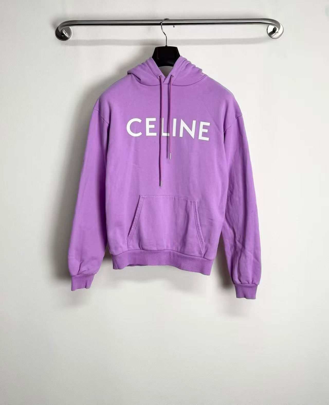 Celine Celine Purple Logo Hoodie XXS Size XXS / US 00 / IT 34 - 1 Thumbnail