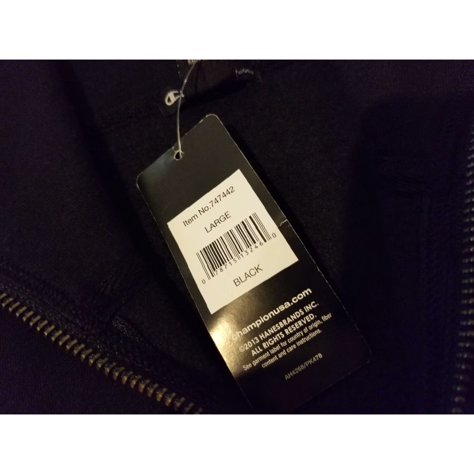 Champion Champion Jacket Hooded Mens Large Black Athletic Gym Workout Regular Size L Size US L / EU 52-54 / 3 - 4 Thumbnail