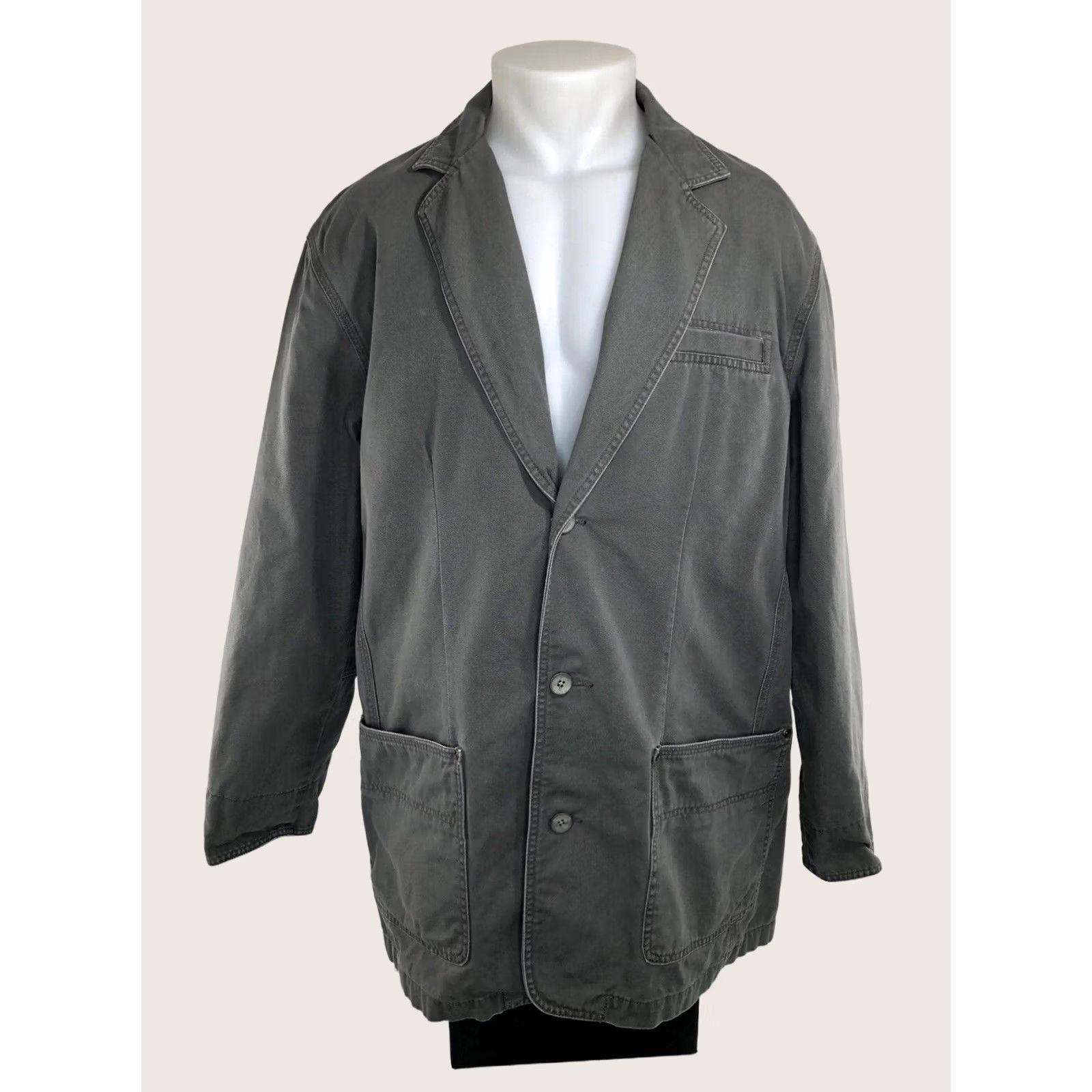 Pendleton Pendleton Canvas Blazer Jacket Mens Large Long Chore Field Coat Greenish Gray Wrangler-Style Cowboy-Workwear? Size 42R - 1 Thumbnail