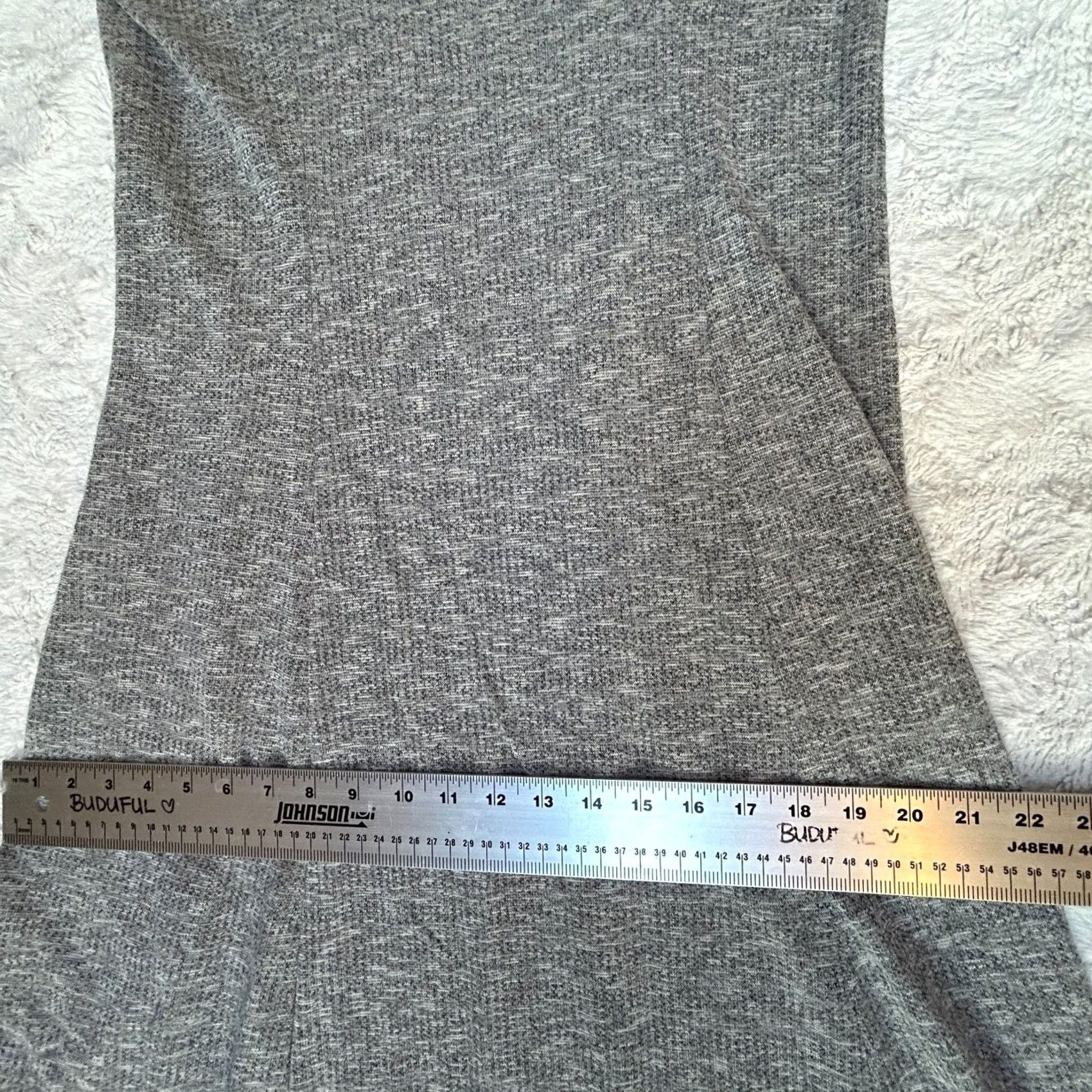 Anthropologie Puella Womens Knit Gray Boat Neck Maxi Dress L Hi-Low A-Line Knitwear Casual Sweater Dress Size L / US 10 / IT 46 - 7 Thumbnail