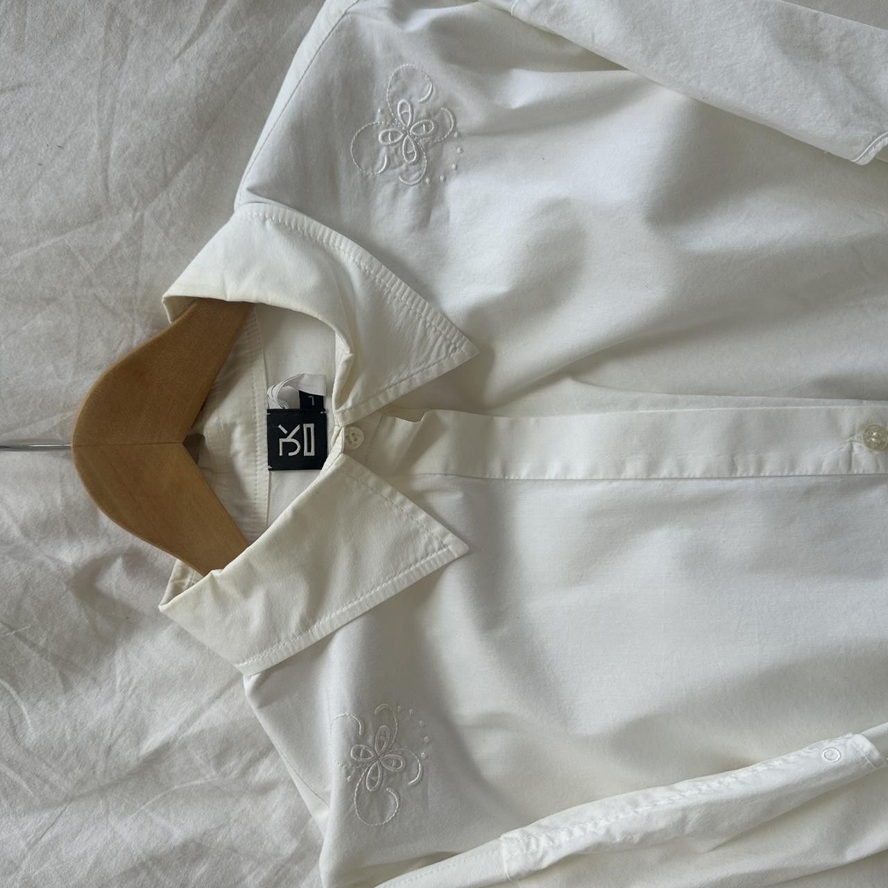 J.KIM J.Kim White Bed Linen Shirt Size L / US 10 / IT 46 - 5 Thumbnail
