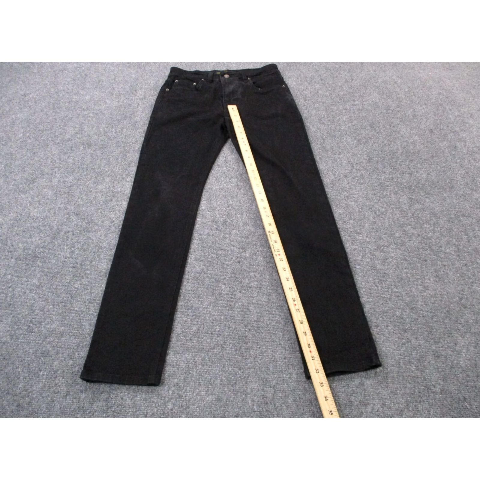 Emporio Armani Emporio Armani Jeans Mens 30 Black Denim Straight Designer Casual Slim Jeans Regular Boys? Size US 29 - 3 Thumbnail