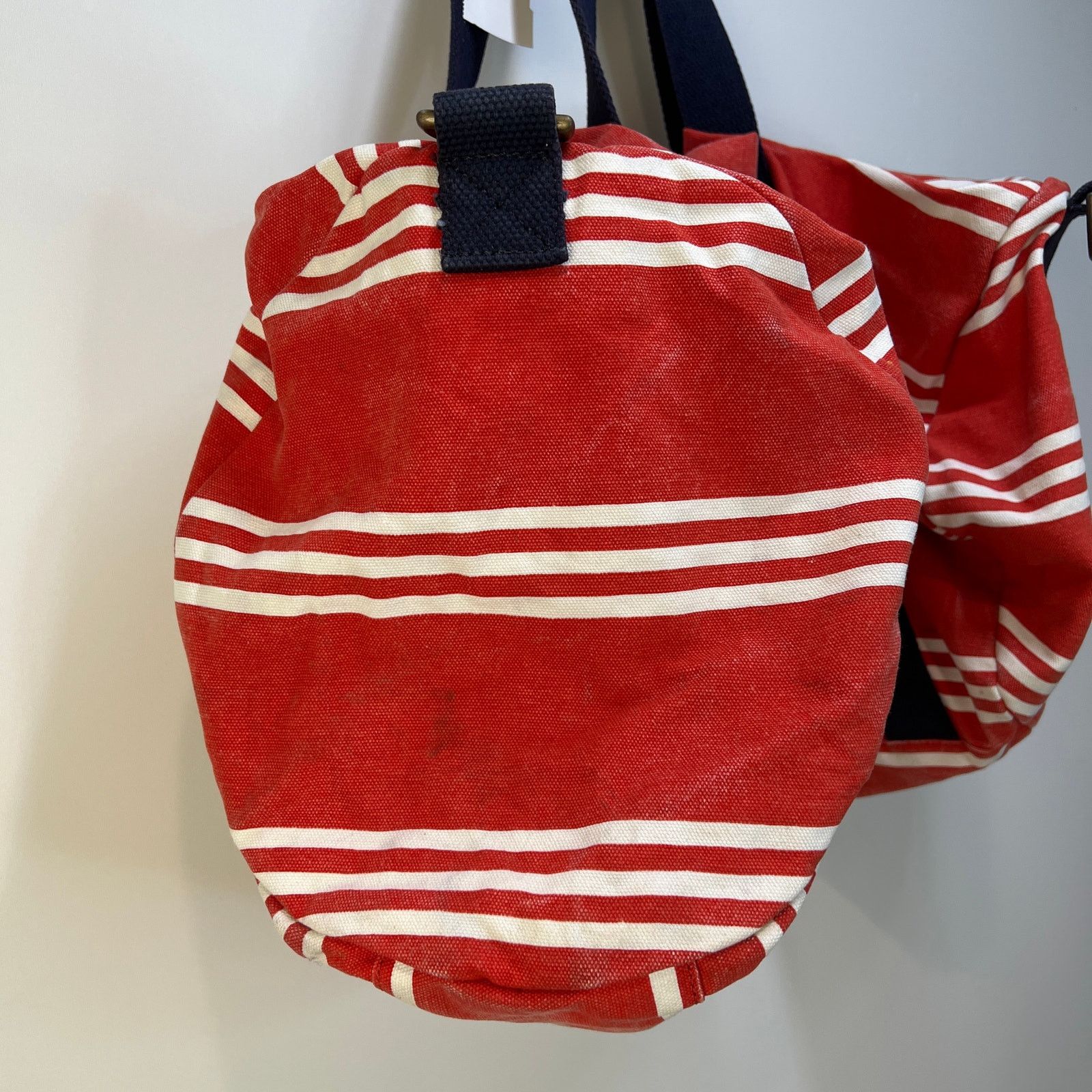Jack Wills Jack Wills Stripe Canvas Duffle Bag Weekender Size ONE SIZE - 5 Thumbnail