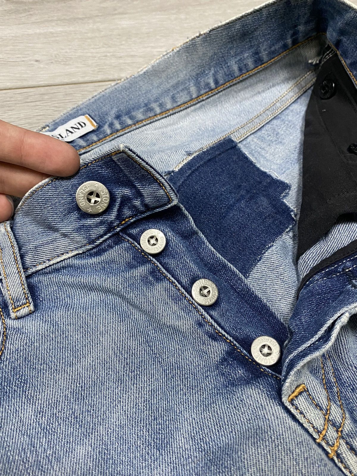 Vintage Stone Island badge distressed denim jeans Size US 32 / EU 48 - 10 Thumbnail