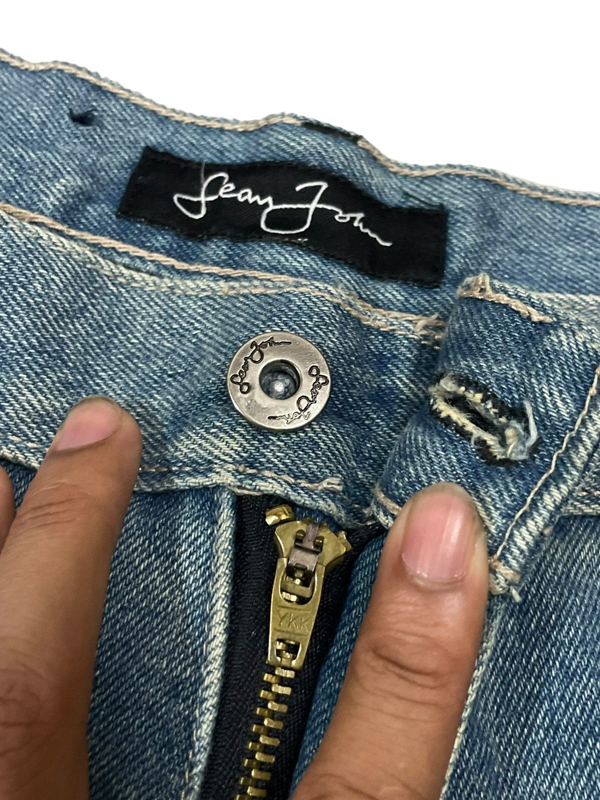 Sean John Vintage Y2K Sean John Distressed Mud Wash Baggy Barrel Jeans Size US 34 / EU 50 - 16 Thumbnail