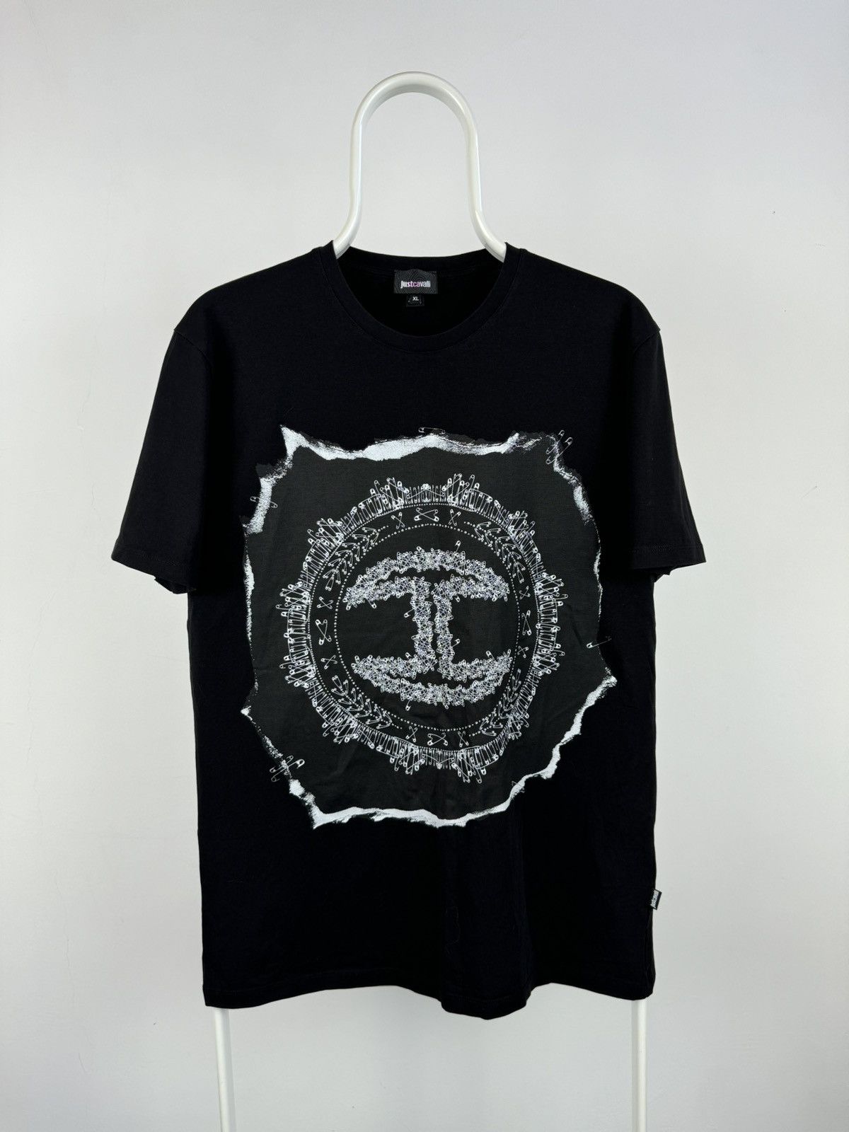 Just Cavalli Just Cavalli Logo Shirt Tee Black Limited Luxury Size US XL / EU 56 / 4 - 1 Thumbnail