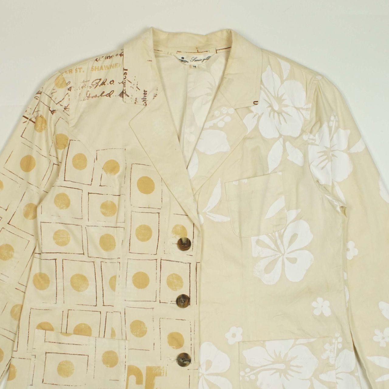 Vintage *NoTariff Sonia Gilles Floral Blazer Size M / US 6-8 / IT 42-44 - 2 Thumbnail