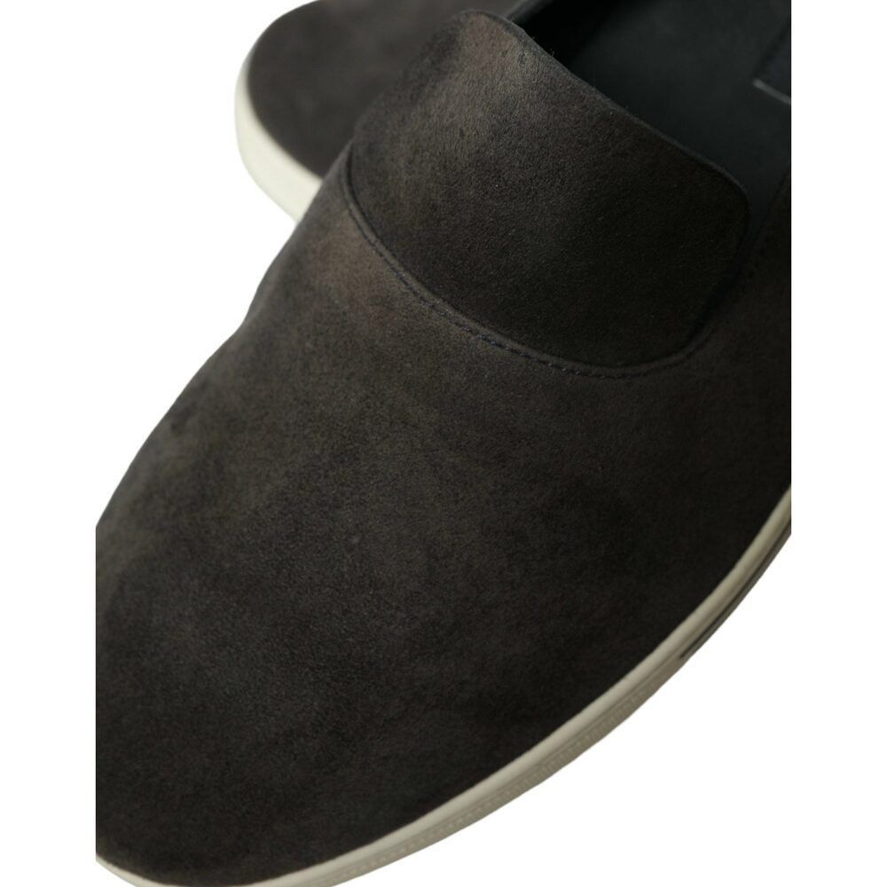 Dolce & Gabbana Dolce & Gabbana Elegant Blue Suede & Crocodile Slippers Size US 8 / EU 41 - 8 Thumbnail
