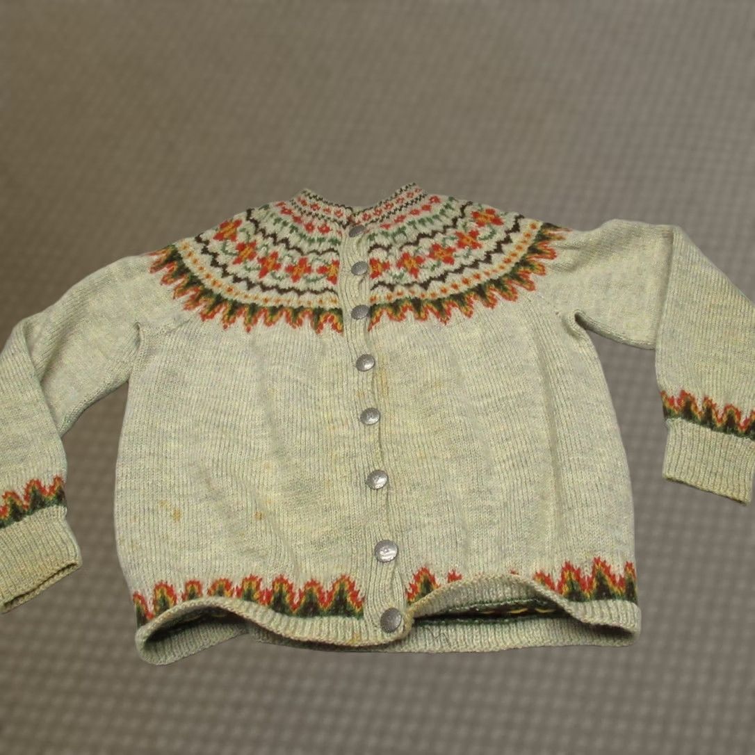 Vintage VINTAGE Tronderstua Sweater Cardigan Unisex Small White Wool Fair Isle VTG Boho Nordic Ethnic - Mens Ladies? Size US S / EU 44-46 / 1 - 1 Thumbnail