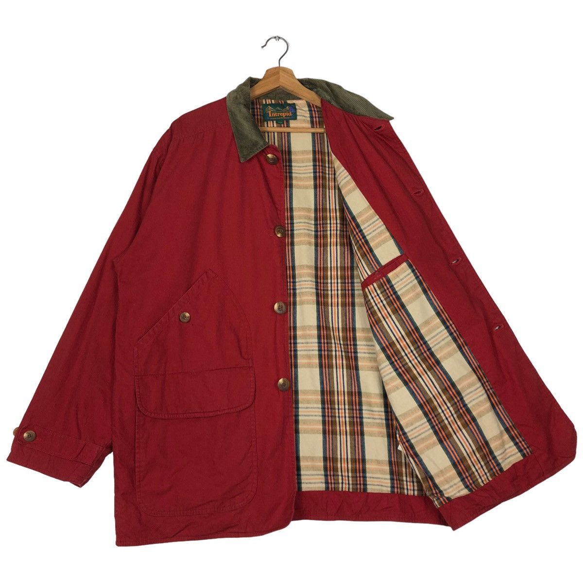 Japanese Brand 🔥90’s Intrepid Chore Jacket Cargo Blanket Lining Tartan Size US L / EU 52-54 / 3 - 9 Thumbnail
