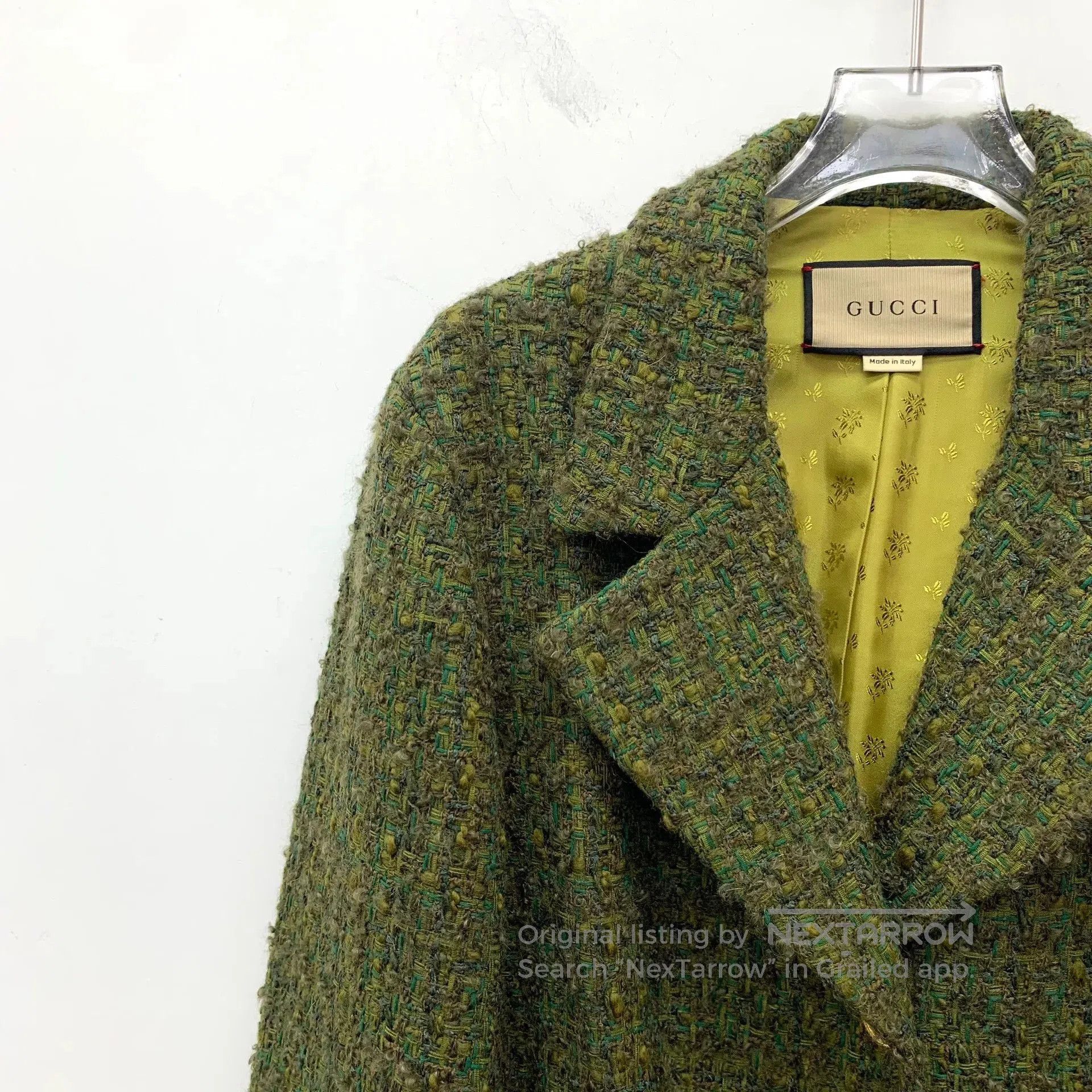 Gucci Gucci Green Wool Tweed Jacket. Size US XS / EU 42 / 0 - 3 Thumbnail