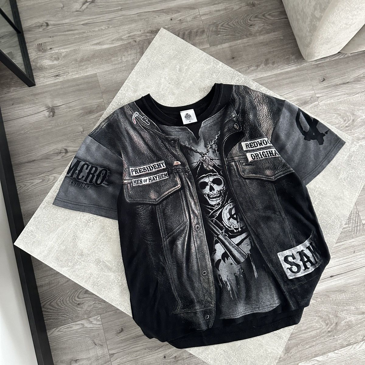 Other Rare Sons Of Anarchy AOP tee Tv Series Mayhem y2k og hype Size US M / EU 48-50 / 2 - 5 Thumbnail