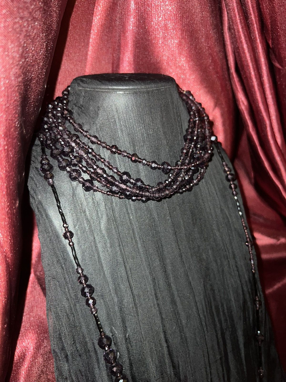 Anna Sui Purple crystal layered choker with feather 🪶🔮 Size ONE SIZE - 11 Thumbnail