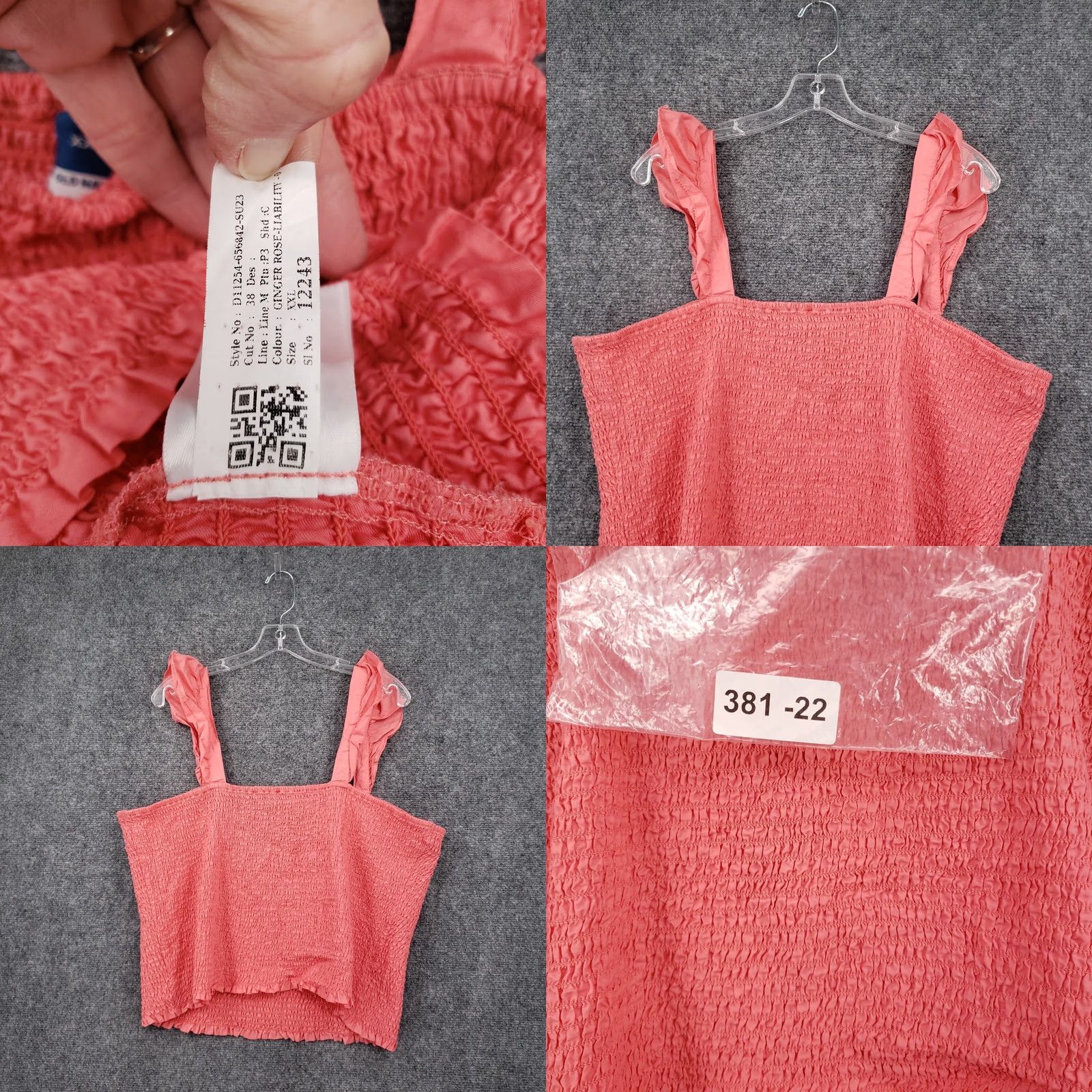 Old Navy Old Navy Pink Sleeveless Smocked Cami Pullover Top Womens 2XL Stretch Size XXL / US 16-18 / IT 52-54 - 8 Thumbnail