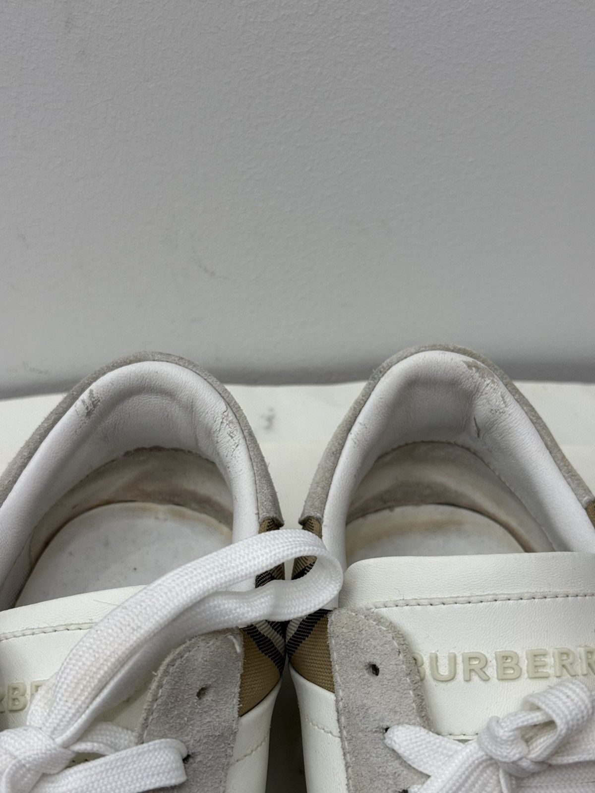 Burberry Burberry Nova Check Leather Suede Low-Top Sneakers Size US 9 / EU 42 - 4 Thumbnail