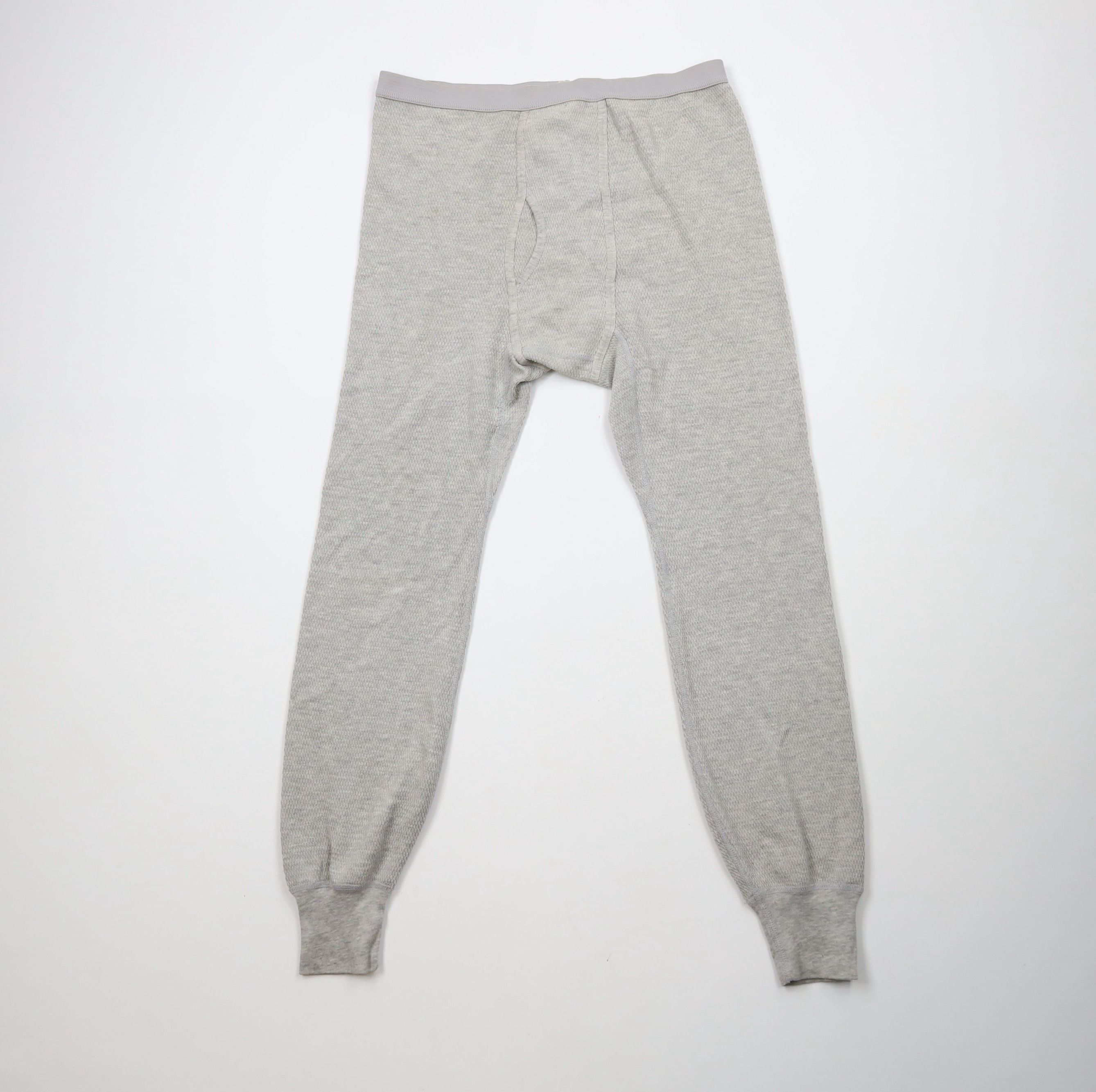 Hanes × Vintage Vintage 70s 80s Hanes Waffle Knit Base Layer Pants USA Size US 38 / EU 54 - 1 Thumbnail