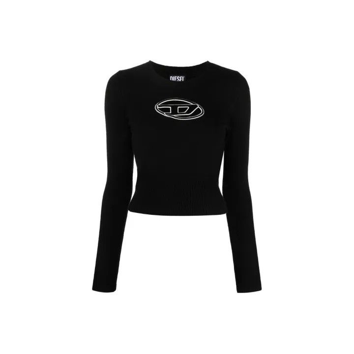Diesel Diesel Black Long Sleeve Cashmere Sweater 0079 Size S / US 4 / IT 40 - 1 Thumbnail
