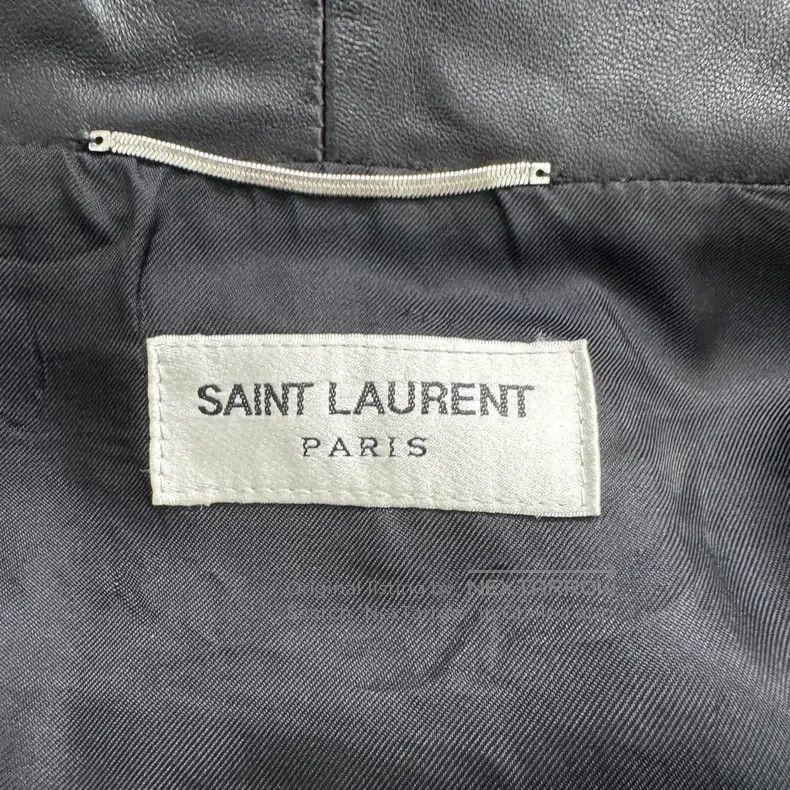 Saint Laurent Paris Saint Laurent Paris Leather bow tie jacket Size US M / EU 48-50 / 2 - 2 Thumbnail