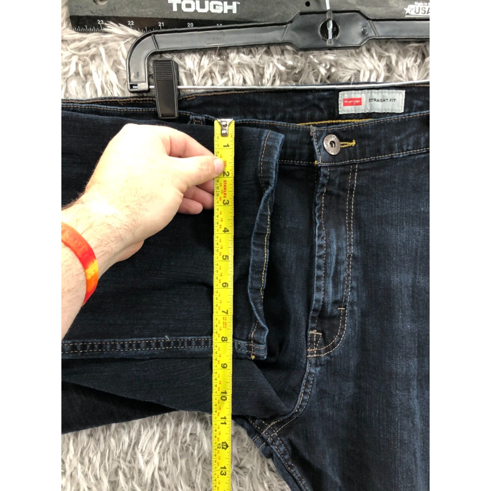 Wrangler VINTAGE Wrangler Jeans Size 40x30 Mens Mid Rise Straight Leg Dark Wash Blue Denim Size US 40 / EU 56 - 4 Thumbnail