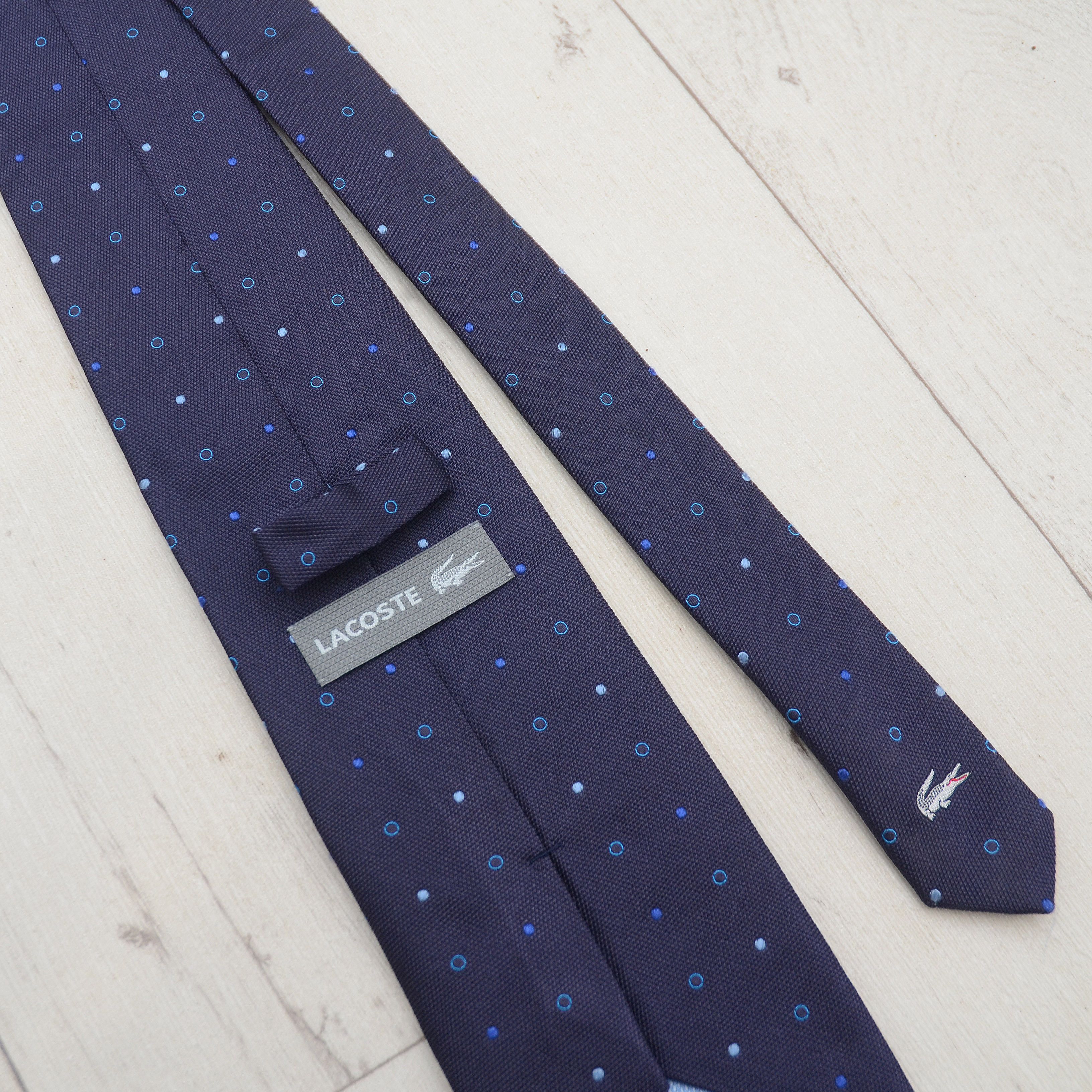 Lacoste 📁Lacoste Polka Dot Tie made in Italy 100% silk Size ONE SIZE - 9 Thumbnail