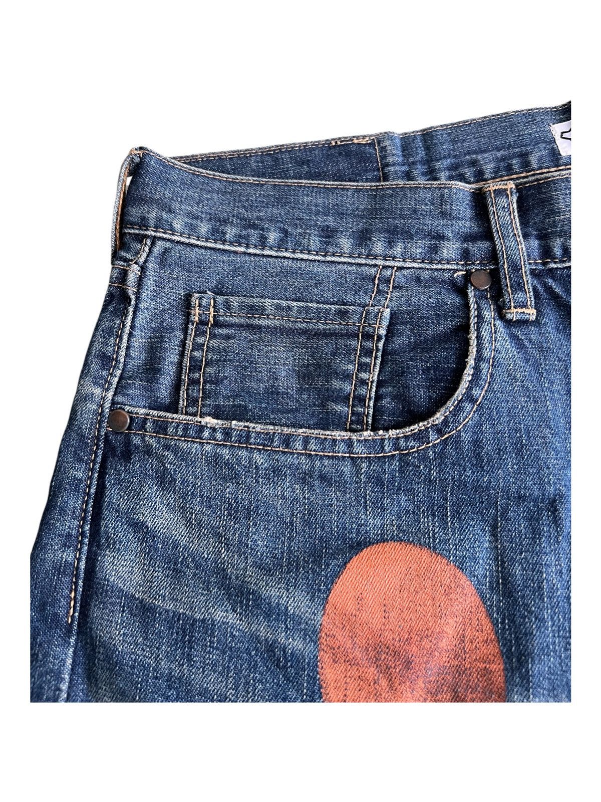 Bape Vintage Bape Baby Milo Sad Face Logo Baggy Denim Jeans Size US 34 / EU 50 - 4 Thumbnail