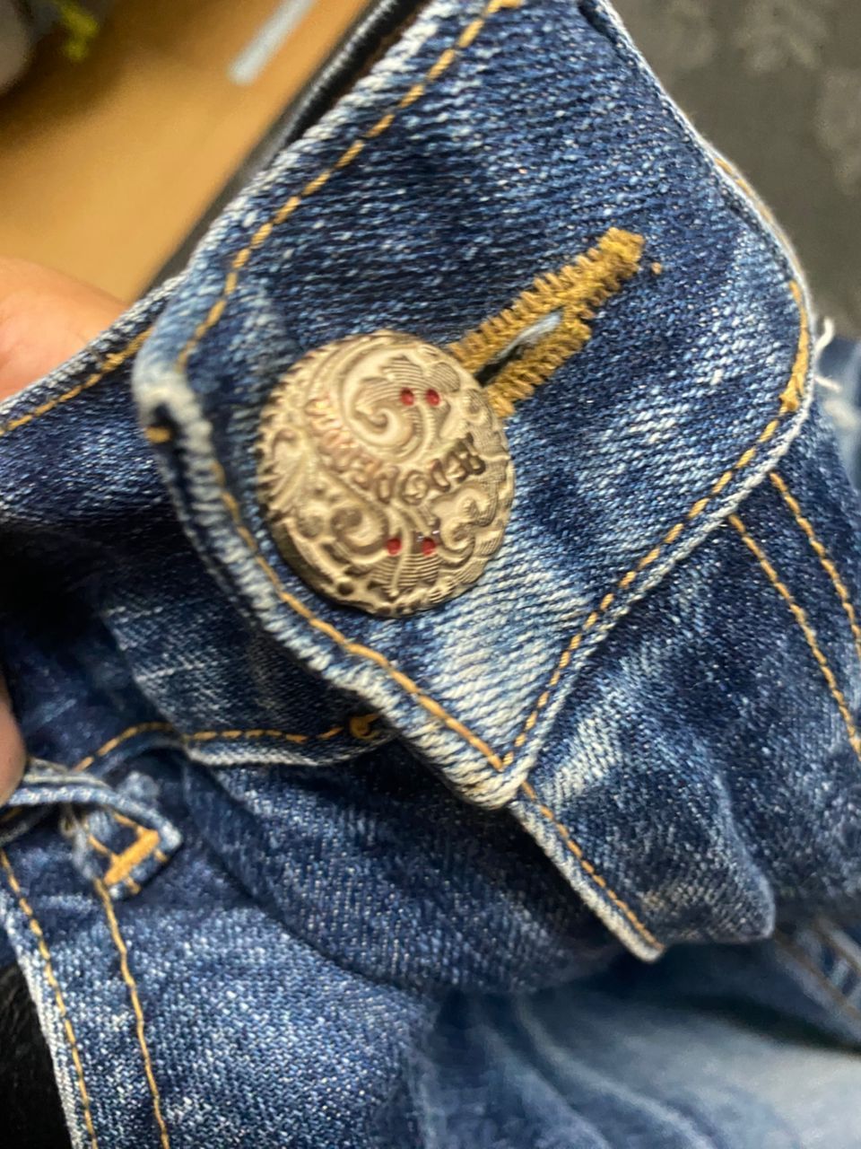 If Six Was Nine 💥BEST OFFER💥RED PEPPER PUNK DISTRESSED DENIM Size US 32 / EU 48 - 11 Thumbnail