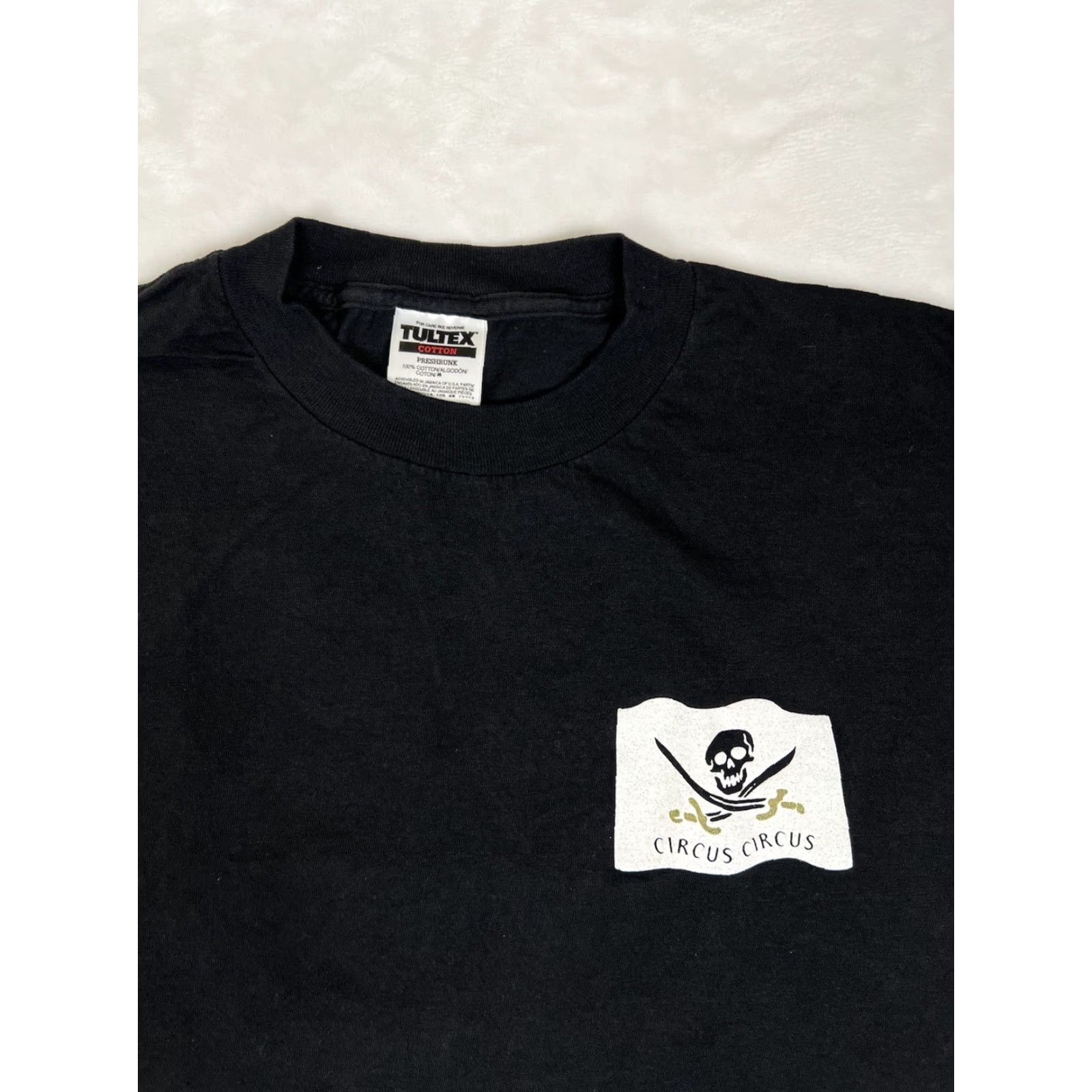 Tultex VINTAGE Circus Circus Casino T-Shirt Tultex Size L Black 90s Mens Short Sleeve Crew Neck Cotton Treasure Hunt Las Vegas Size US L / EU 52-54 / 3 - 3 Thumbnail