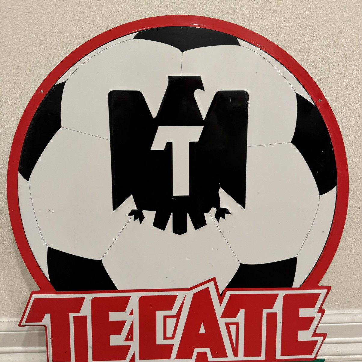 Vintage Tecate “Futbol Mexicano” 22x20in Tin Mexico Soccer Beer Sign Size ONE SIZE - 3 Thumbnail