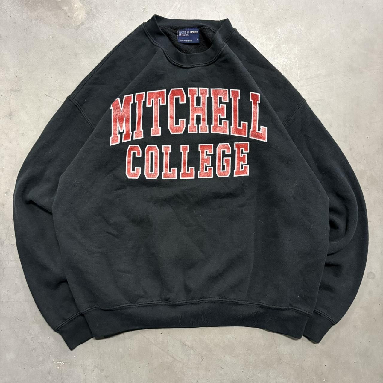 Japanese Brand × Vintage Crazy Vintage Y2K/2000s Mitchell College Black Sweatshirt! Size US M / EU 48-50 / 2 - 1 Thumbnail