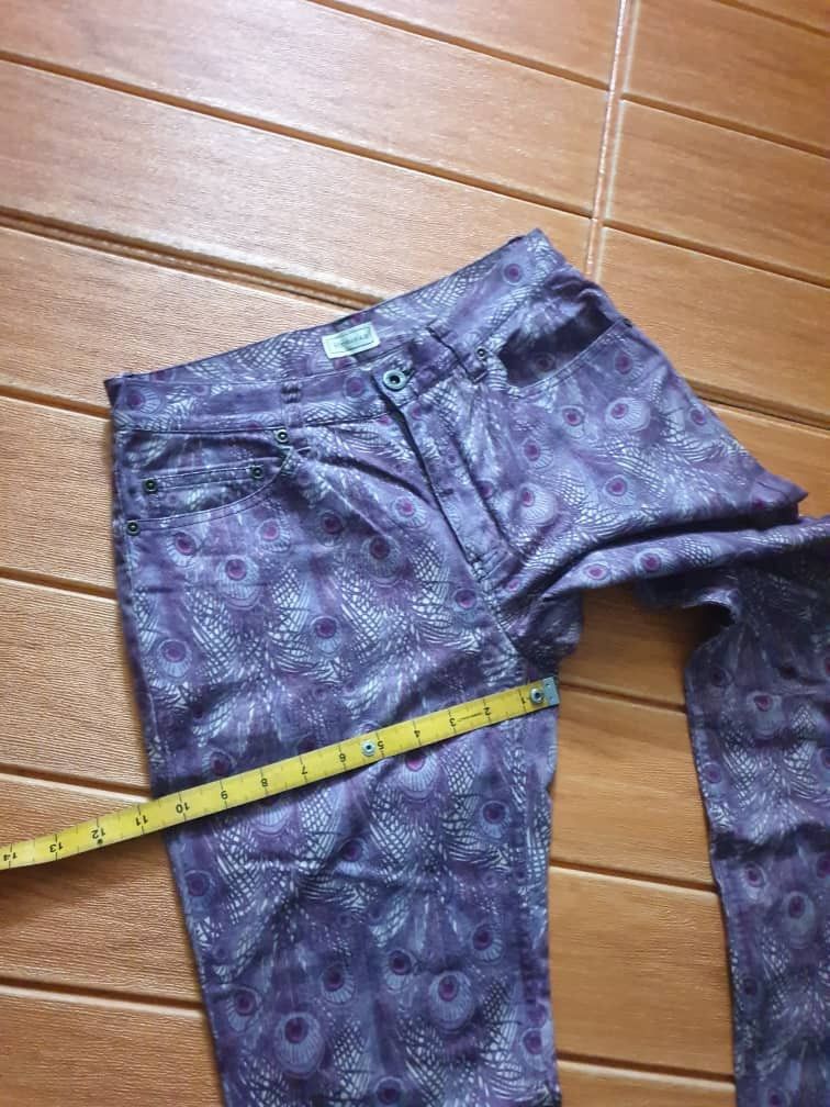 Hysteric Glamour 💥Hysteric Glamour Monogram peacock purple colour pant Size US 29 - 11 Thumbnail