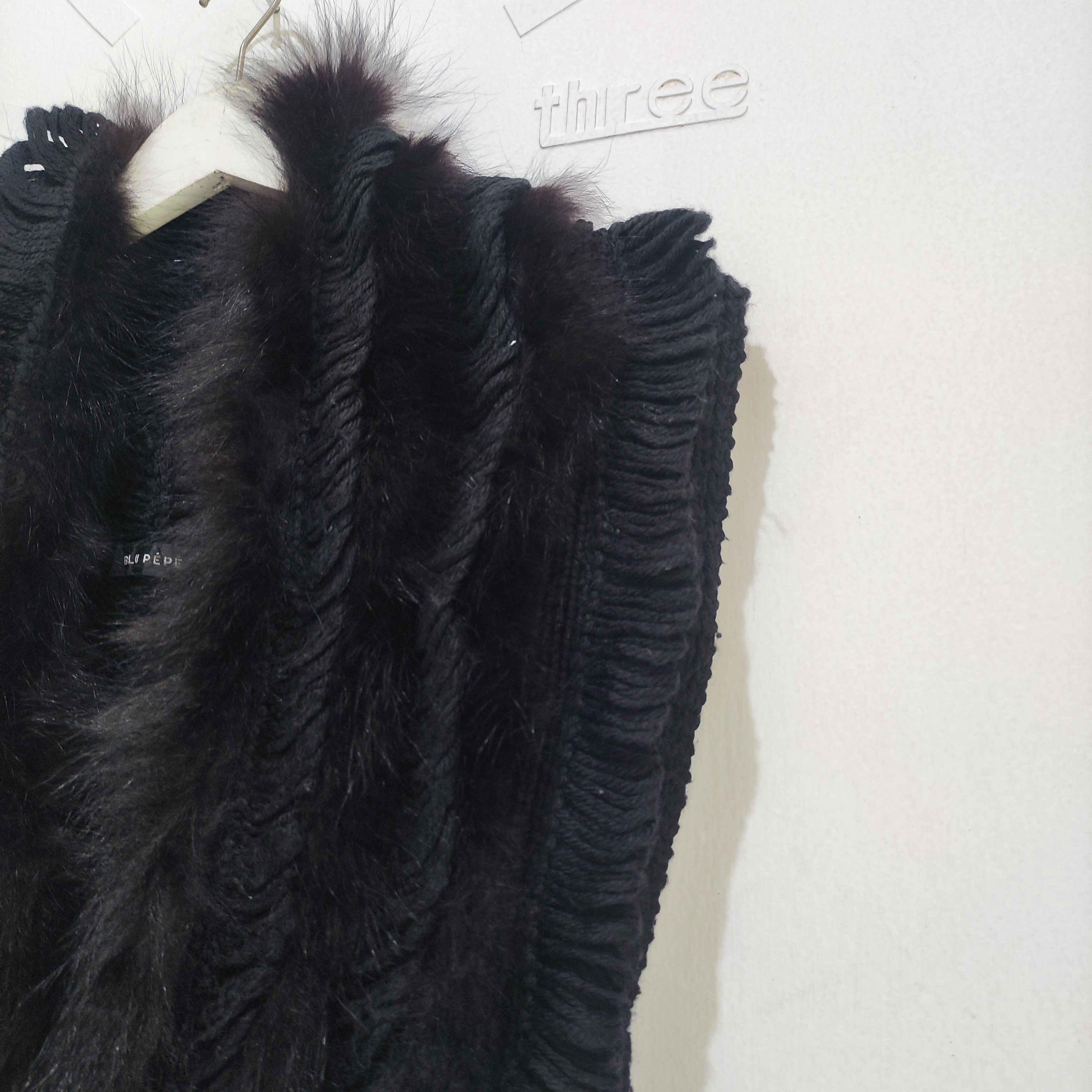 Vintage Vest Knitwear Fur Blu pepe Size L / US 10 / IT 46 - 4 Thumbnail