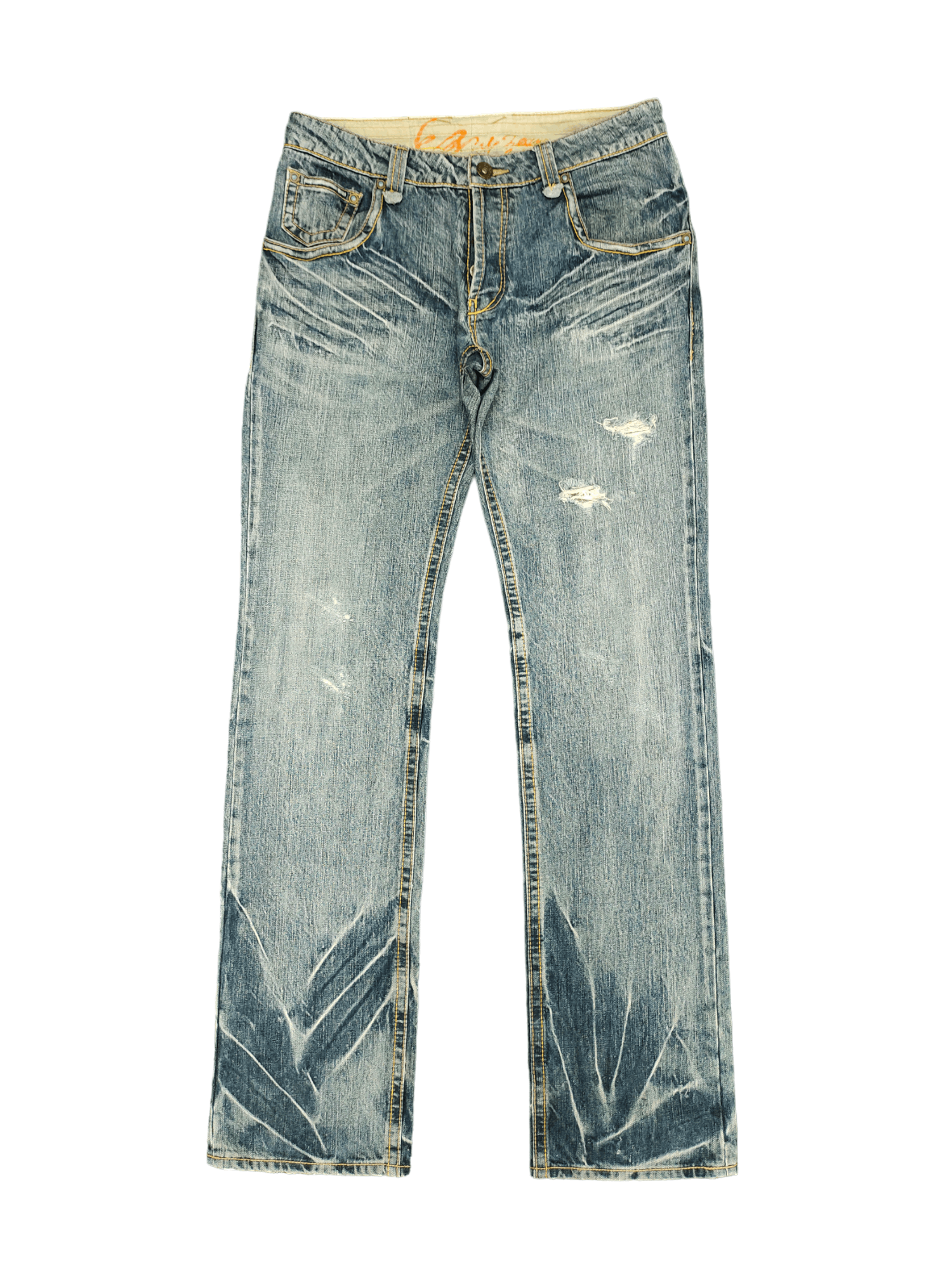 Ermenegildo Zegna EZ By Zegna Distressed Denim Jeans Ermenegildo Zegna Size US 31 - 1 Thumbnail