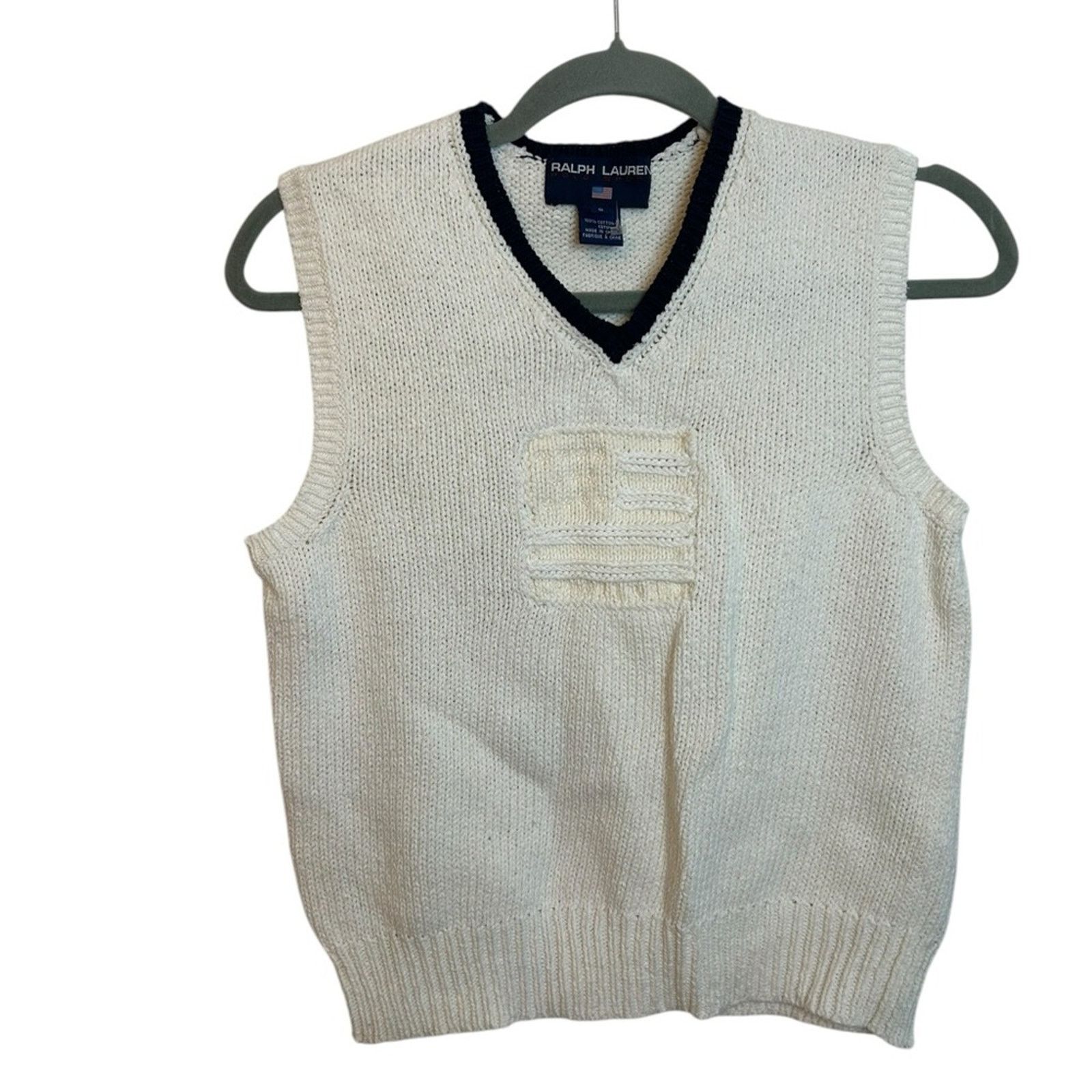 Polo Ralph Lauren Ralph Lauren Polo Sport Vintage American Flag Sweater Vest Size S / US 4 / IT 40 - 1 Thumbnail