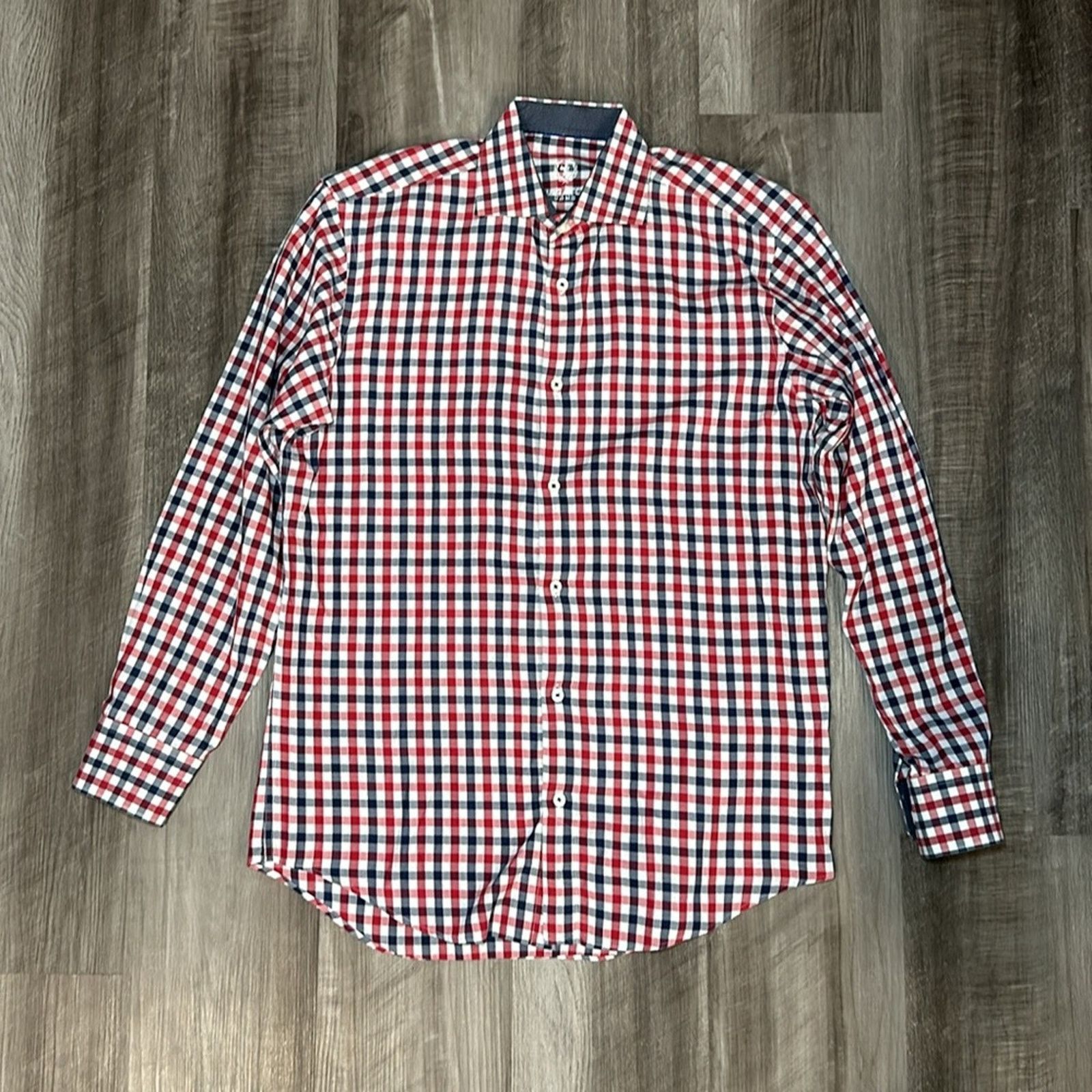 BUGATCHI Bugatchi Uomo Long Sleeve Button Down - 15 32/33 (Medium) Size US M / EU 48-50 / 2 - 2 Thumbnail