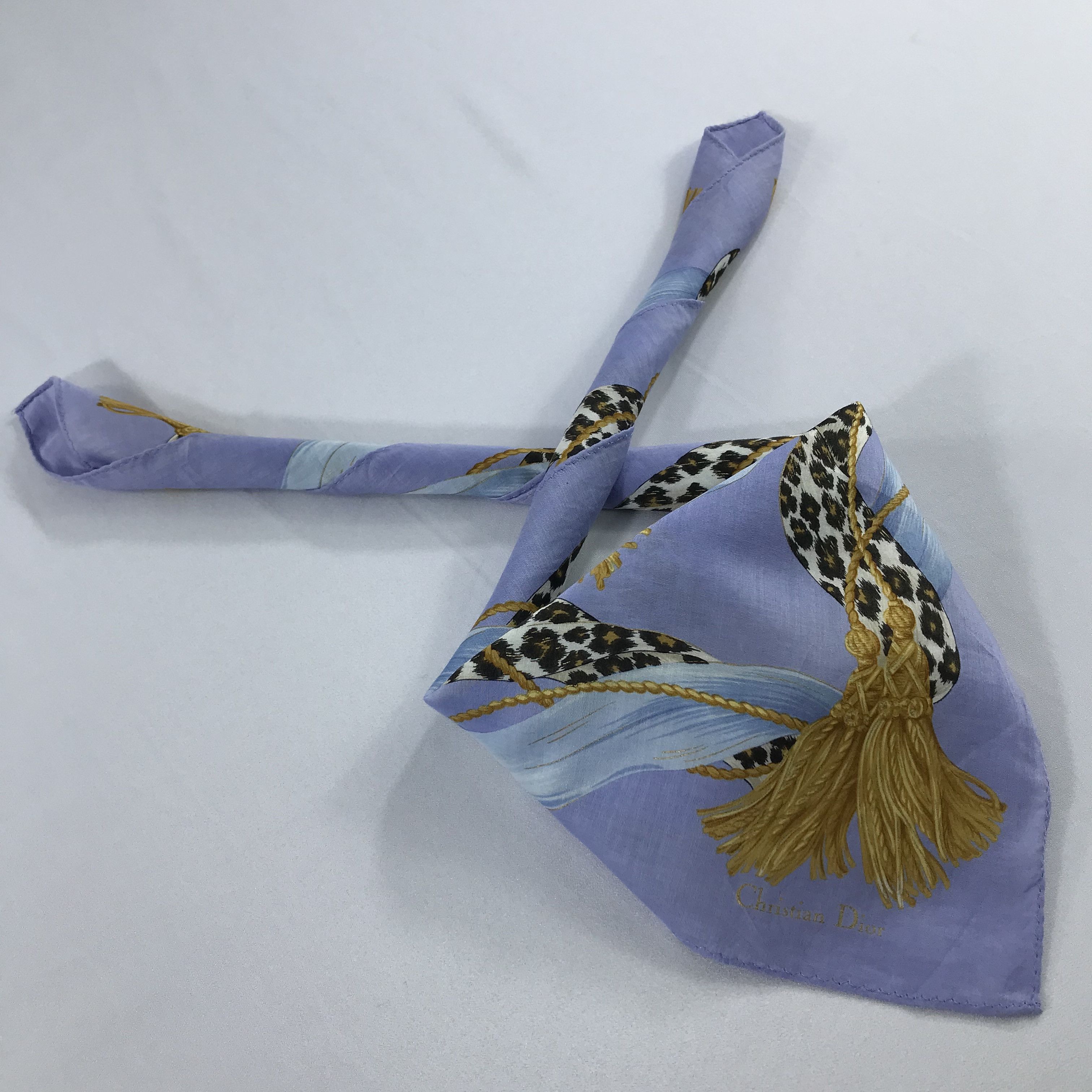 Vintage Christian Dior Bandana / Handkerchief / Neckerchief - S2098 Size ONE SIZE - 4 Thumbnail