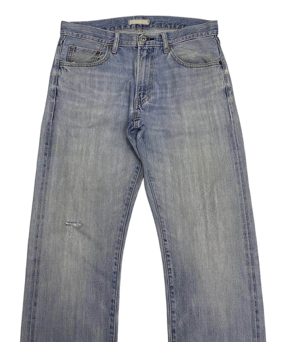 Japanese Brand × Jun Takahashi UNIQLO JAPAN SELVEDGE DISTRESSED BAGGY DENIM JEANS Size US 33 - 3 Thumbnail