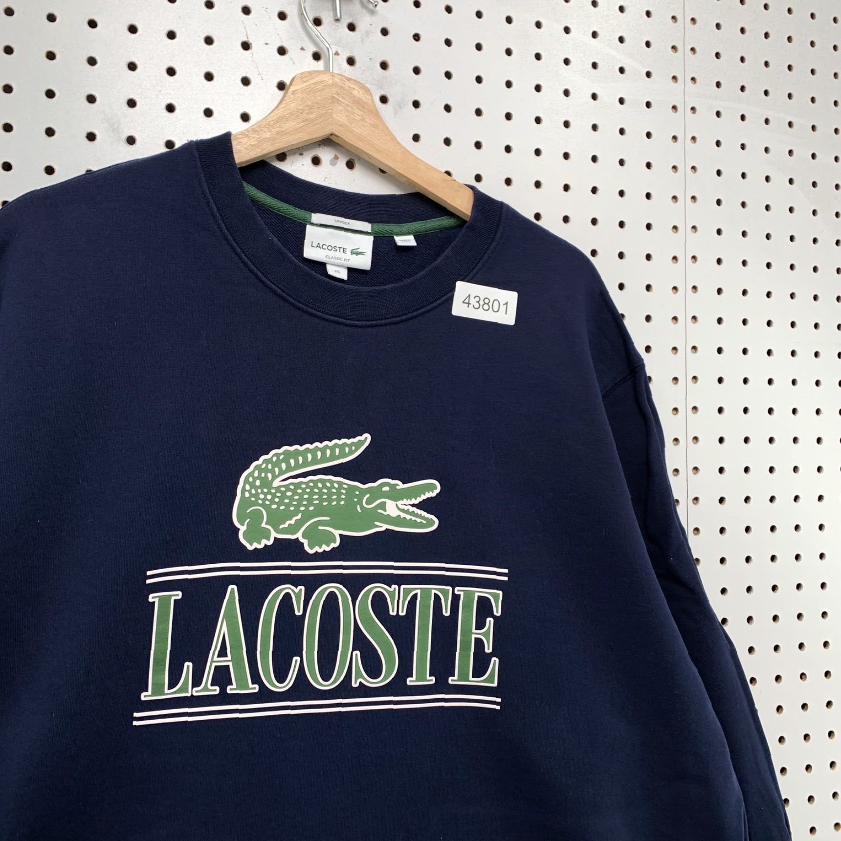 Lacoste Lacoste Crewneck Sweatshirt Mens 3XL Navy Blue Big Alligator Logo Pullover Size US XXL / EU 58 / 5 - 3 Thumbnail