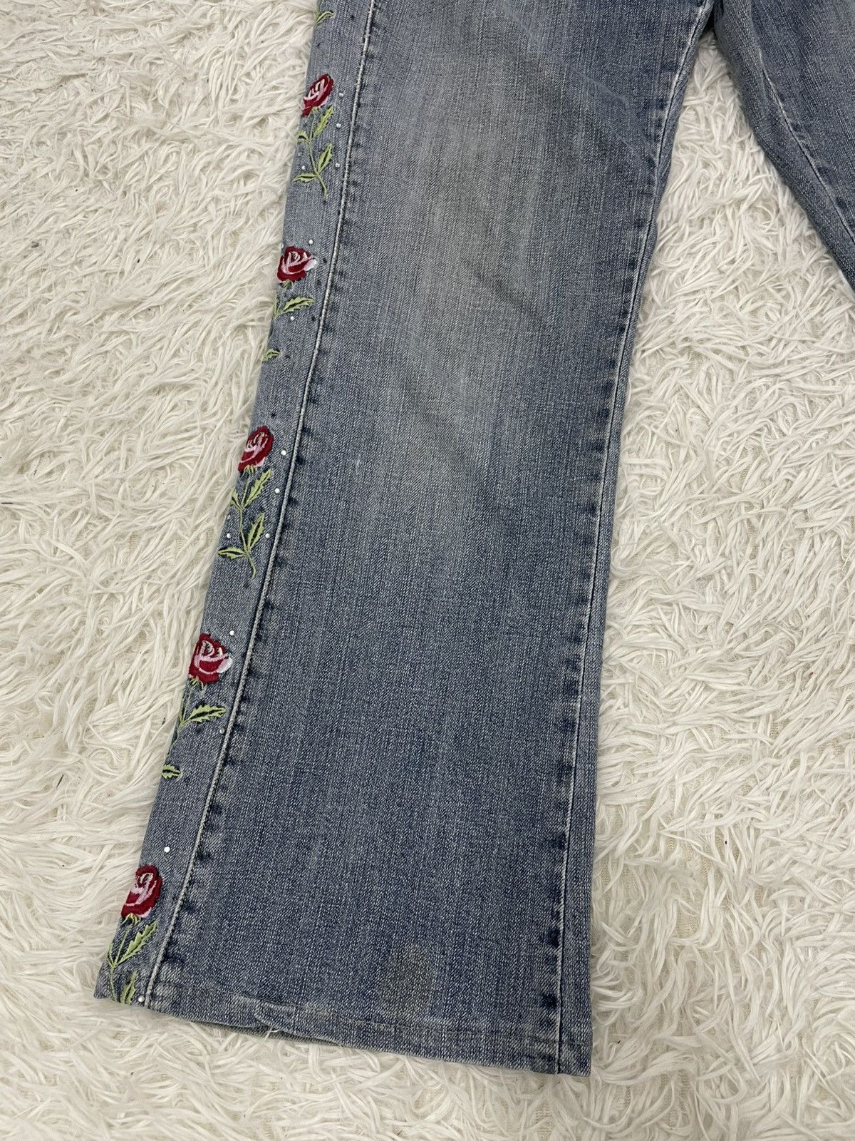 Japanese Brand Origin Jeans Pant Side Flowers Size 31" - 6 Thumbnail