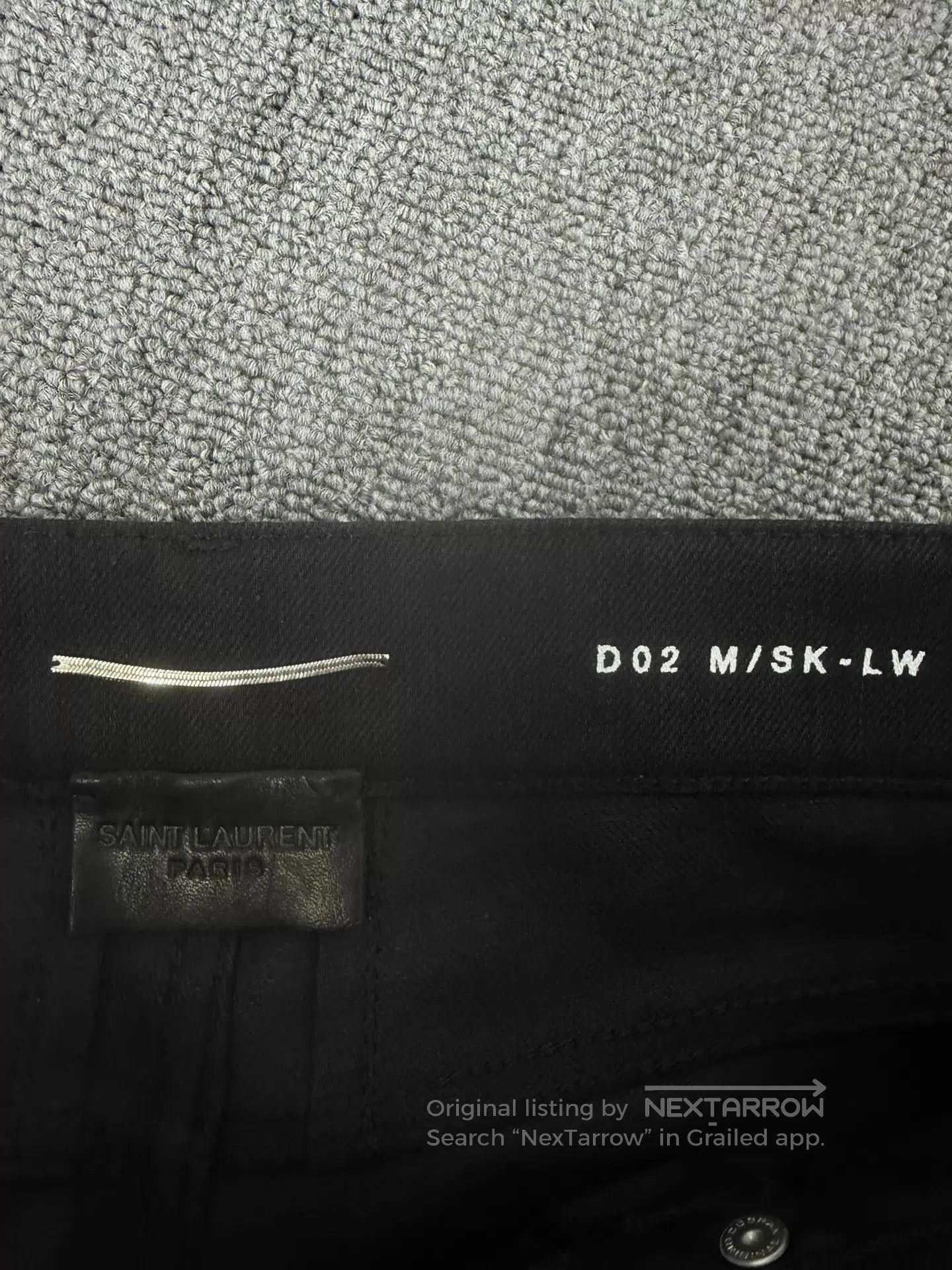 Saint Laurent Paris Black Denim Pants with Leather Panels and Zippers. Size US 32 / EU 48 - 5 Thumbnail