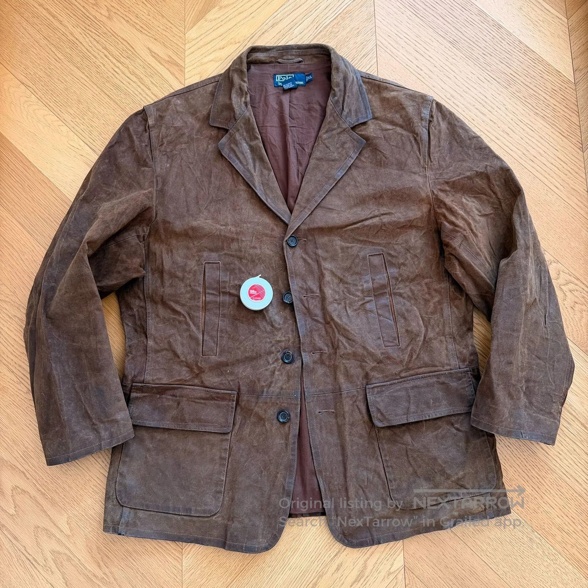 RLX Ralph Lauren Vintage Waxed Leather Outdoor Jacket. Size US XL / EU 56 / 4 - 1 Thumbnail
