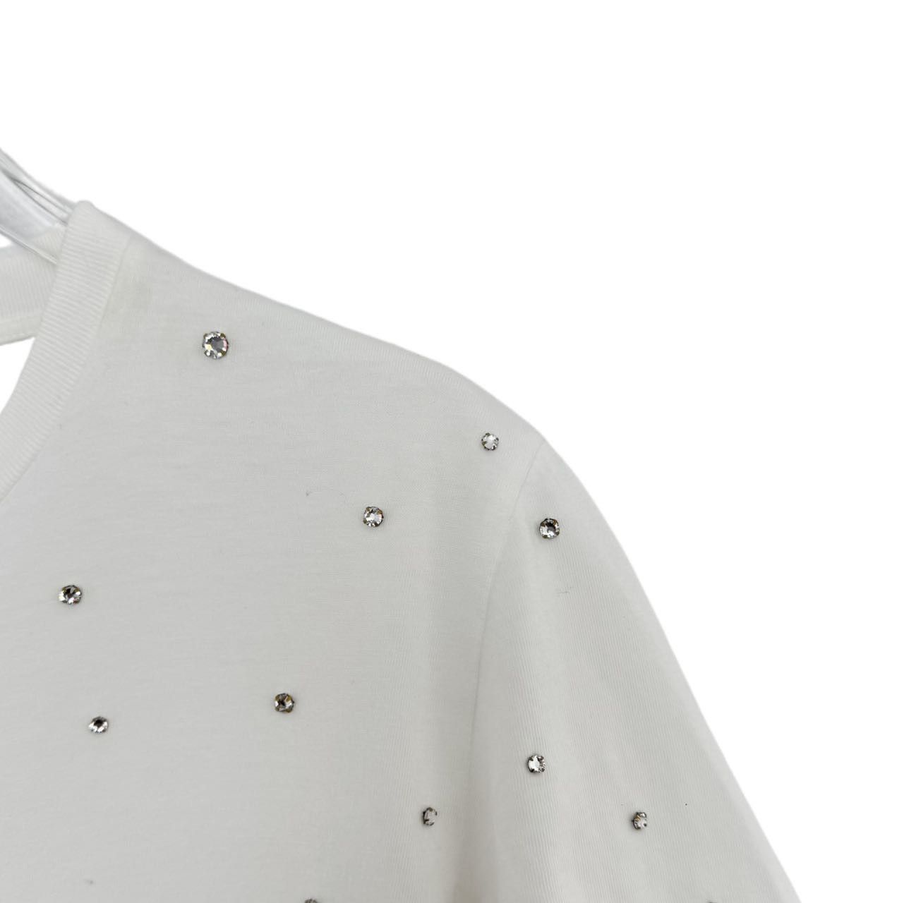 Miu Miu Miu Miu Crew Neck Short Sleeve Star Studded T-Shirt K26WX Size XS / US 0-2 / IT 36-38 - 3 Thumbnail