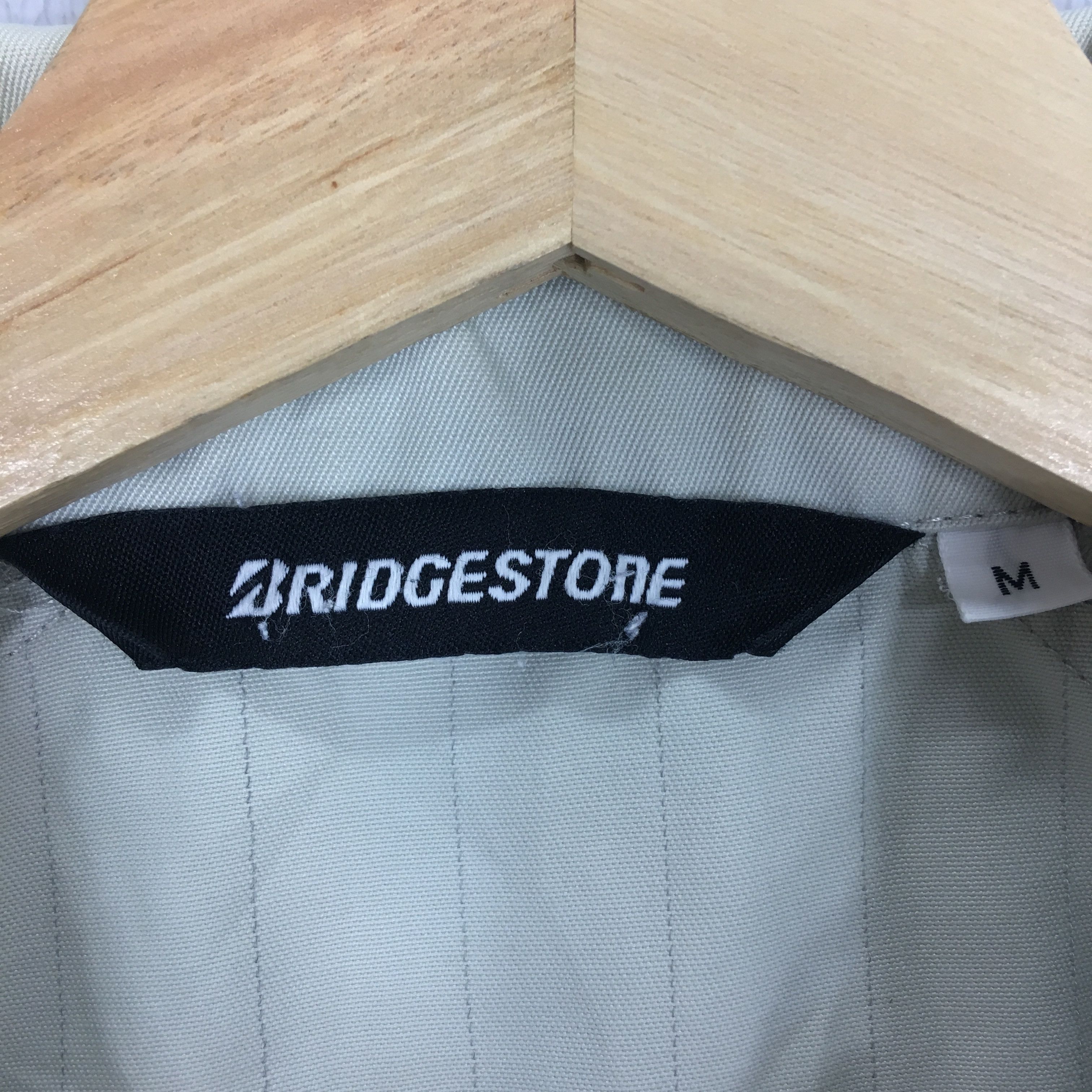 Japanese Brand × Vintage Vintage 90s Bridgestone Racing Car Grey Worker Jacket Size US M / EU 48-50 / 2 - 9 Thumbnail