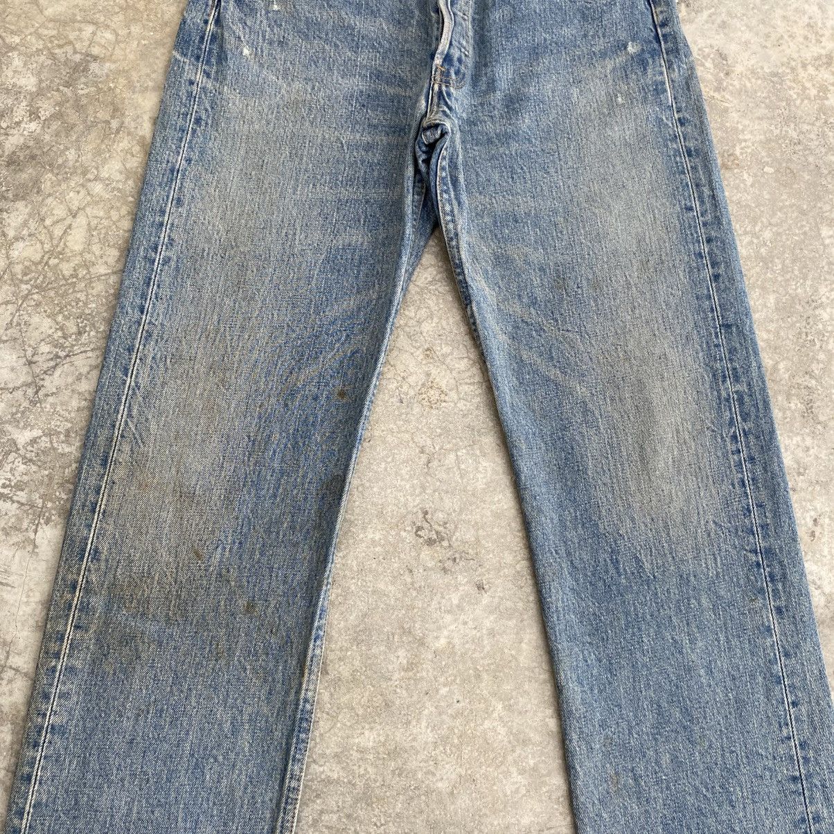 Levi's Vintage Levis 501 Faded Stonewashed Blue Distressed Jeans Size US 30 / EU 46 - 4 Thumbnail