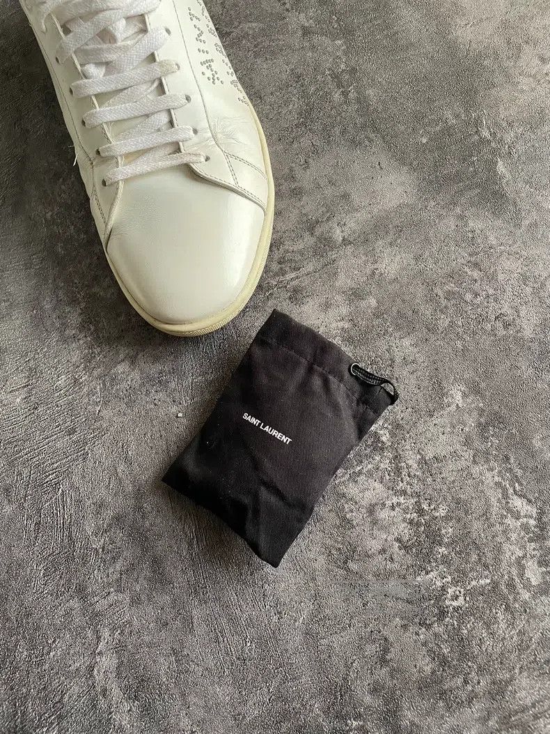 Saint Laurent Paris Saint Laurent Paris Slogan Studs Canvas Shoes Size US 10 / EU 43 - 9 Thumbnail