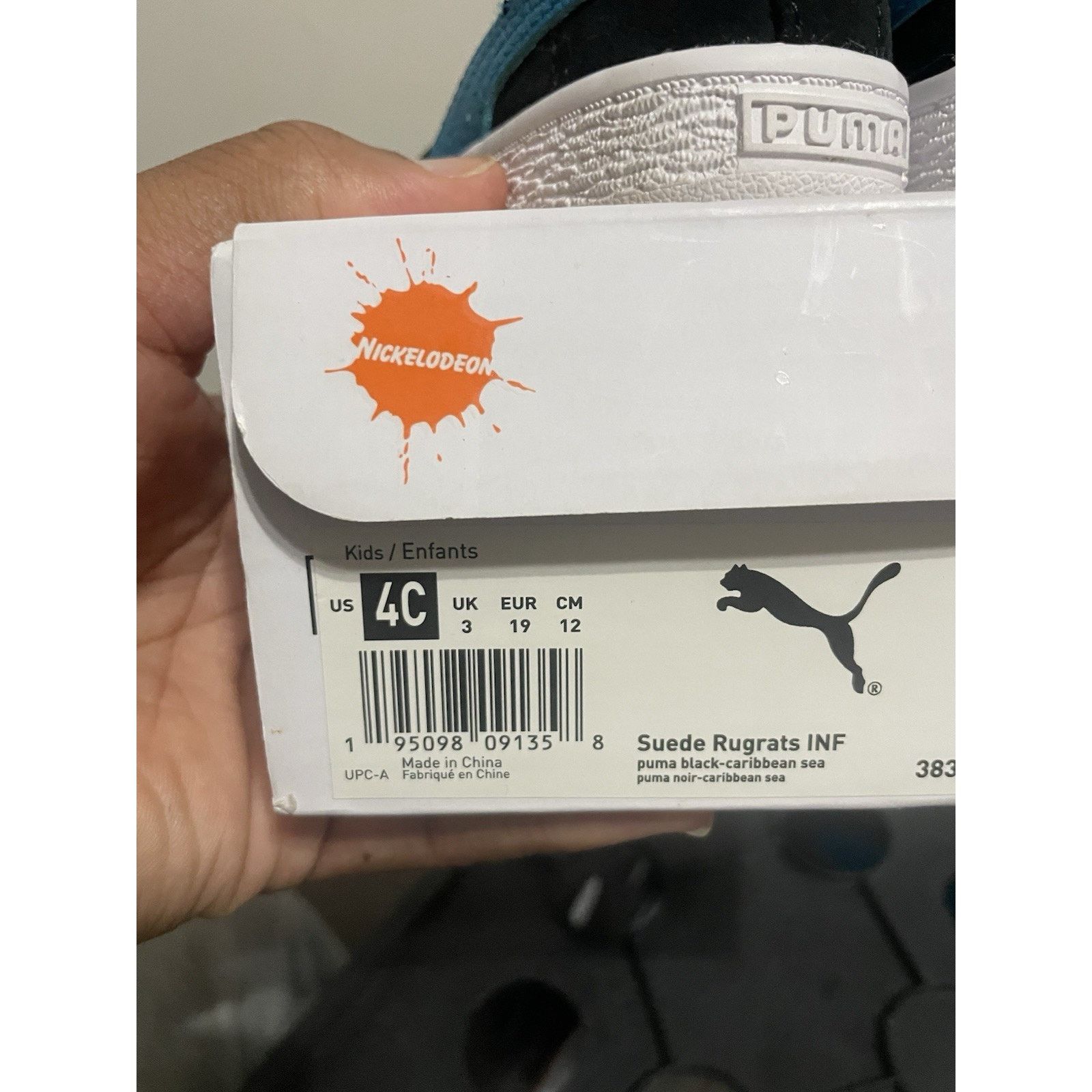 Puma Size 4c-Puma Nickelodeon Rugrats Suede Black Caribbean Sea Size US 5 / EU 37 - 6 Thumbnail