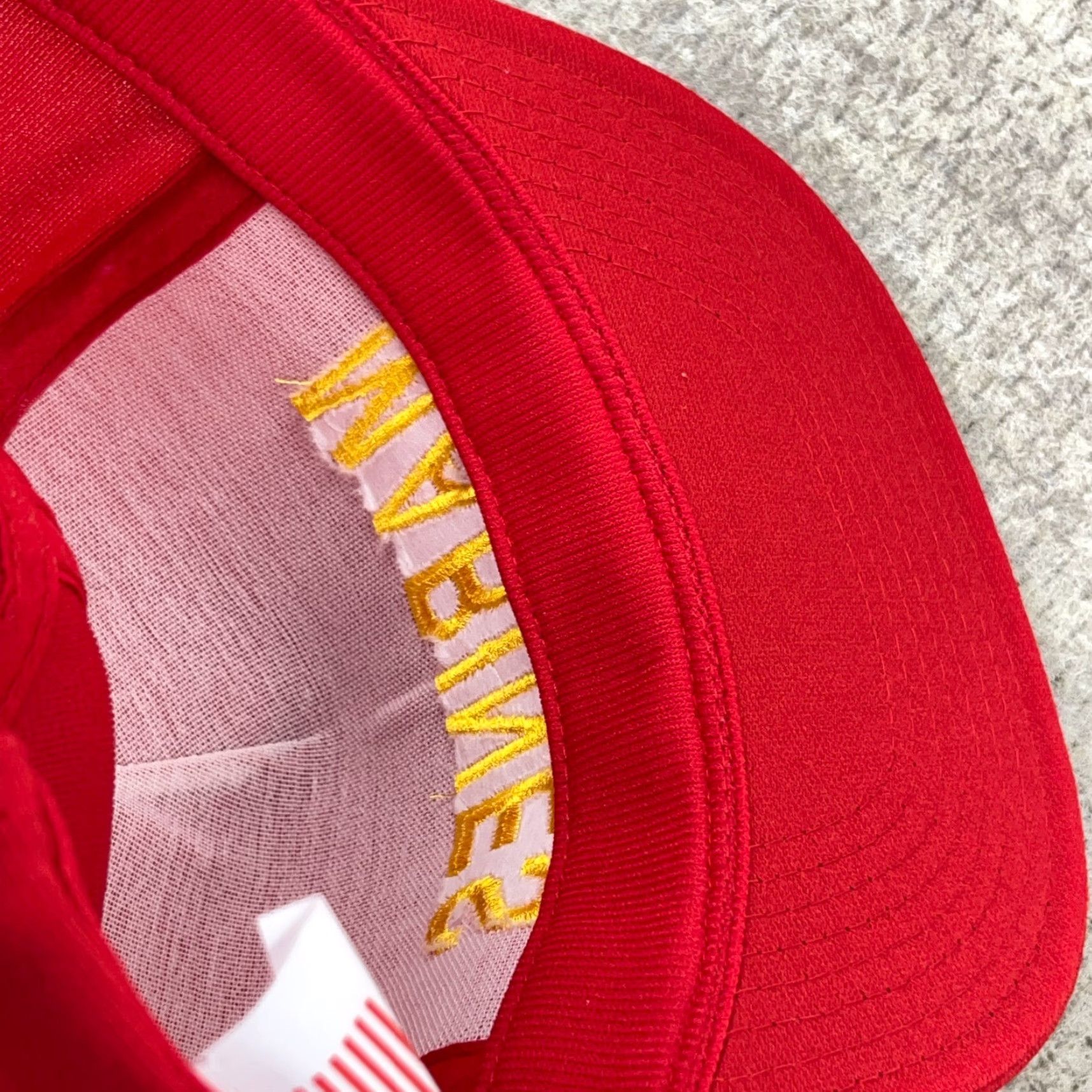 Vintage VINTAGE USMC Hat Cap Snapback Made In USA Embroidered Eagle Crest Red 90s Classic Logo Mens One Size Size ONE SIZE - 6 Thumbnail