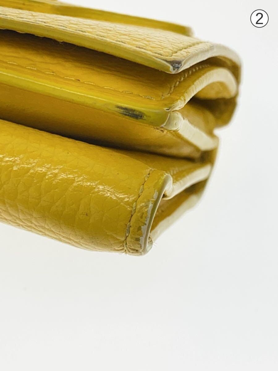 Balenciaga Balenciaga Leather Tri-Fold Wallet Yellow Size ONE SIZE - 7 Thumbnail